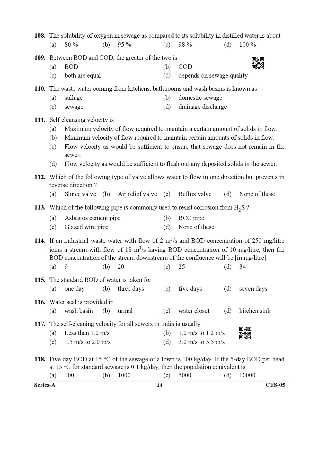 Uttarakhand Combined State Engineering Service Exam 2021 Civil Engineering Paper II 24