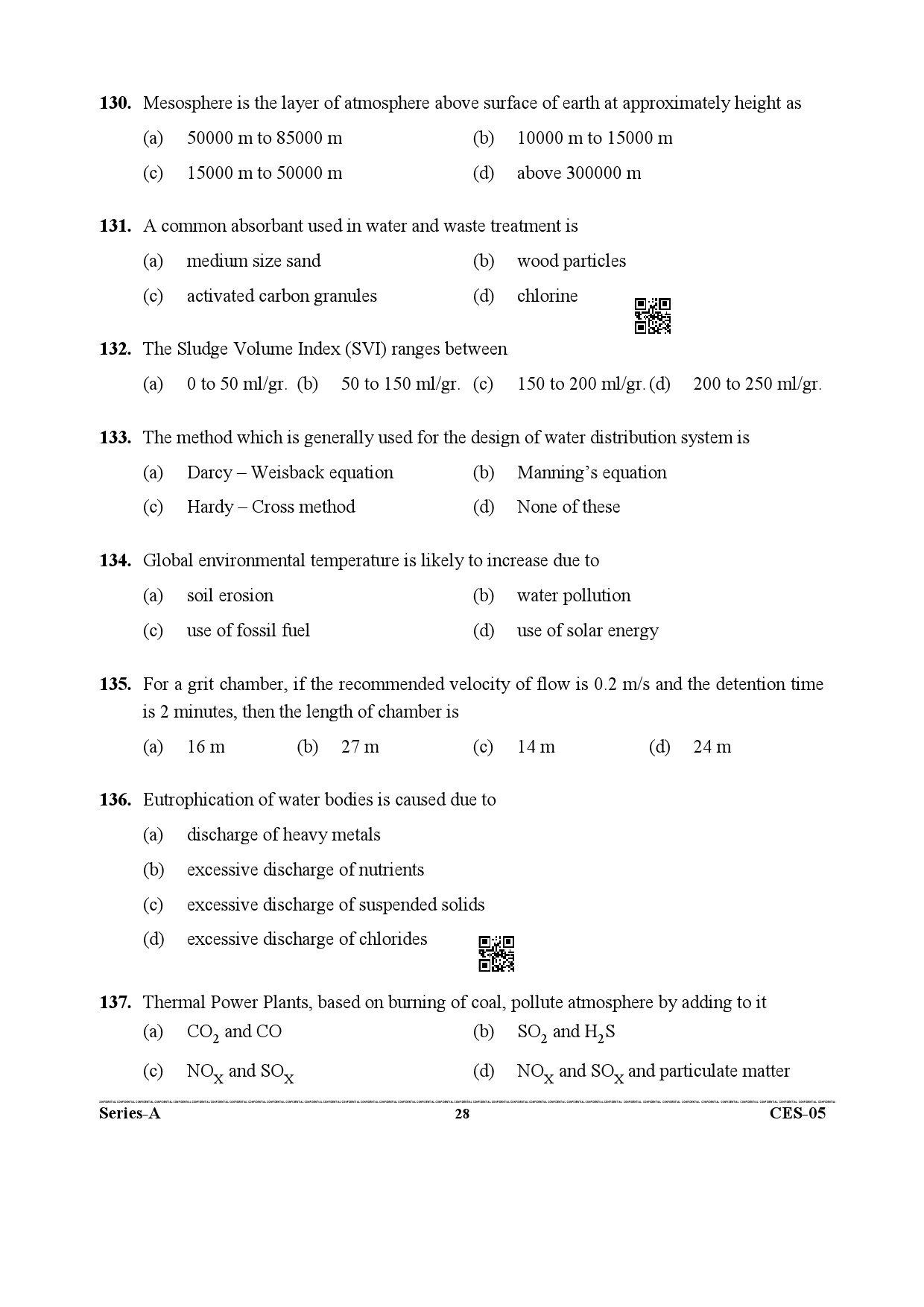 Uttarakhand Combined State Engineering Service Exam 2021 Civil Engineering Paper II 28