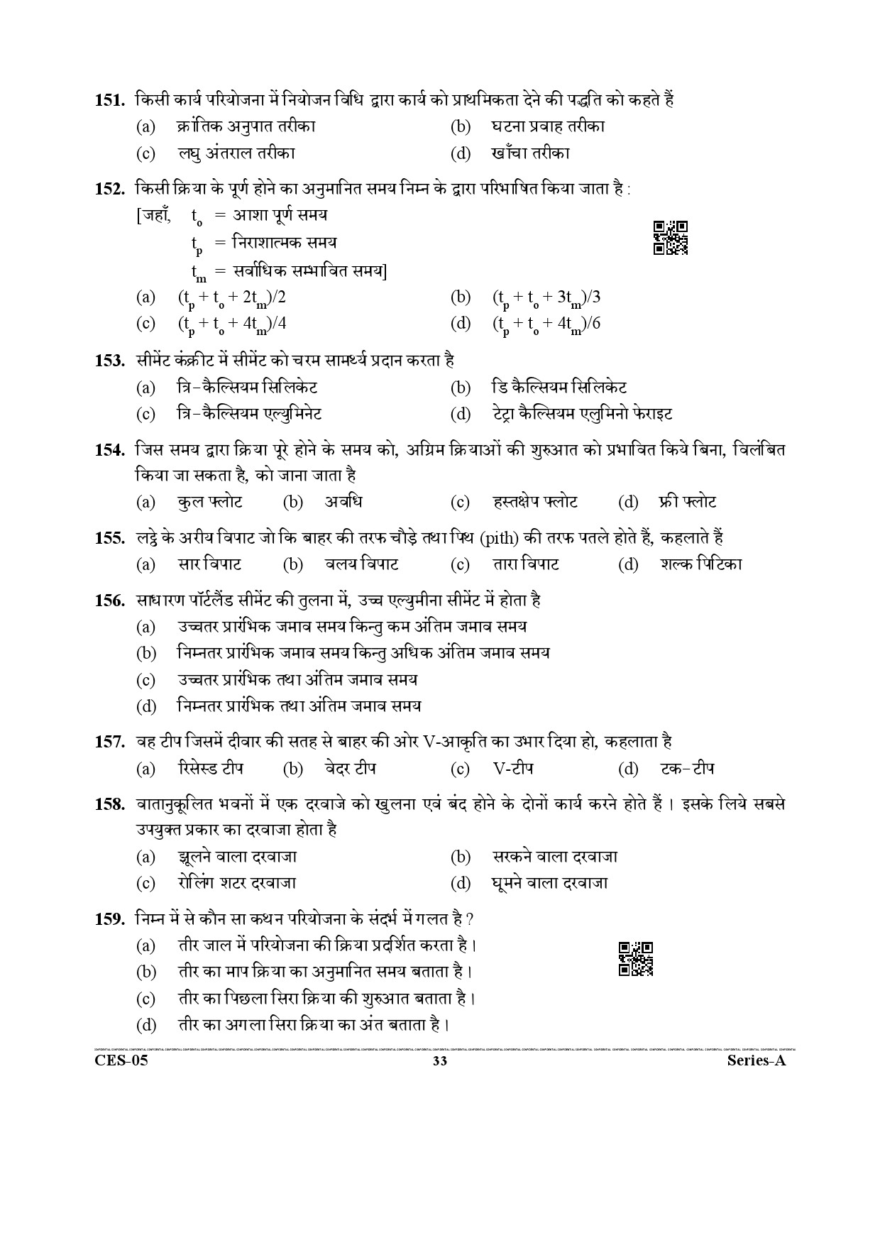 Uttarakhand Combined State Engineering Service Exam 2021 Civil Engineering Paper II 33