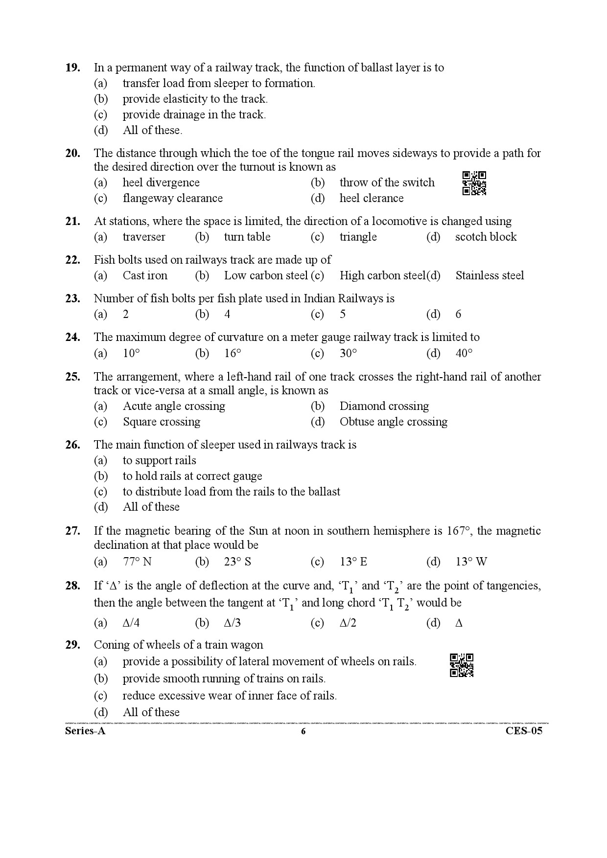 Uttarakhand Combined State Engineering Service Exam 2021 Civil Engineering Paper II 6