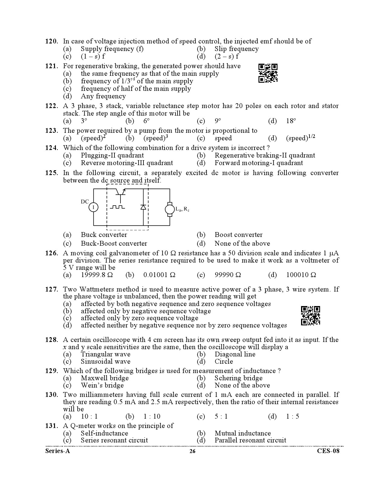 Uttarakhand Combined State Engineering Service Exam 2021 Electrical Engineering Paper I 26