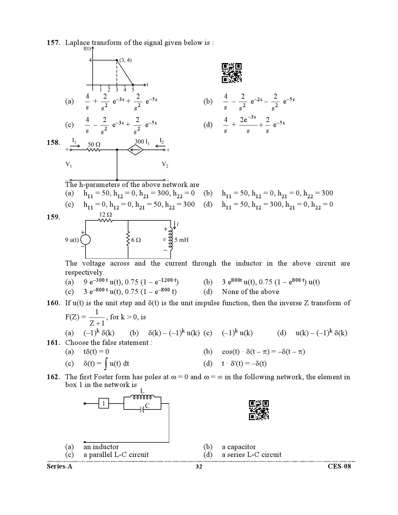 Uttarakhand Combined State Engineering Service Exam 2021 Electrical Engineering Paper I 32