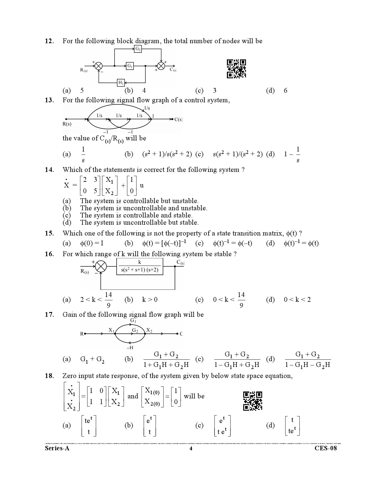 Uttarakhand Combined State Engineering Service Exam 2021 Electrical Engineering Paper I 4