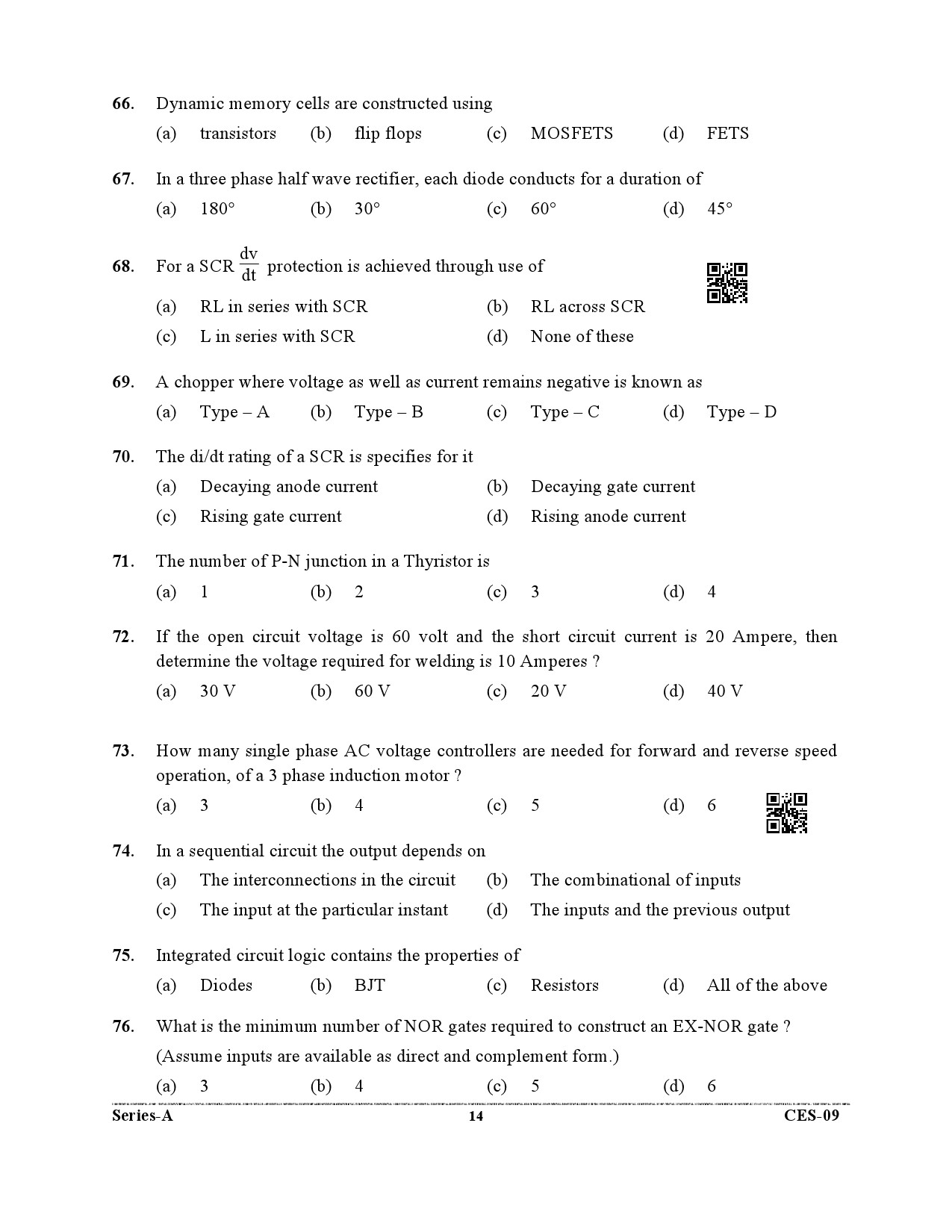 Uttarakhand Combined State Engineering Service Exam 2021 Electrical Engineering Paper II 14