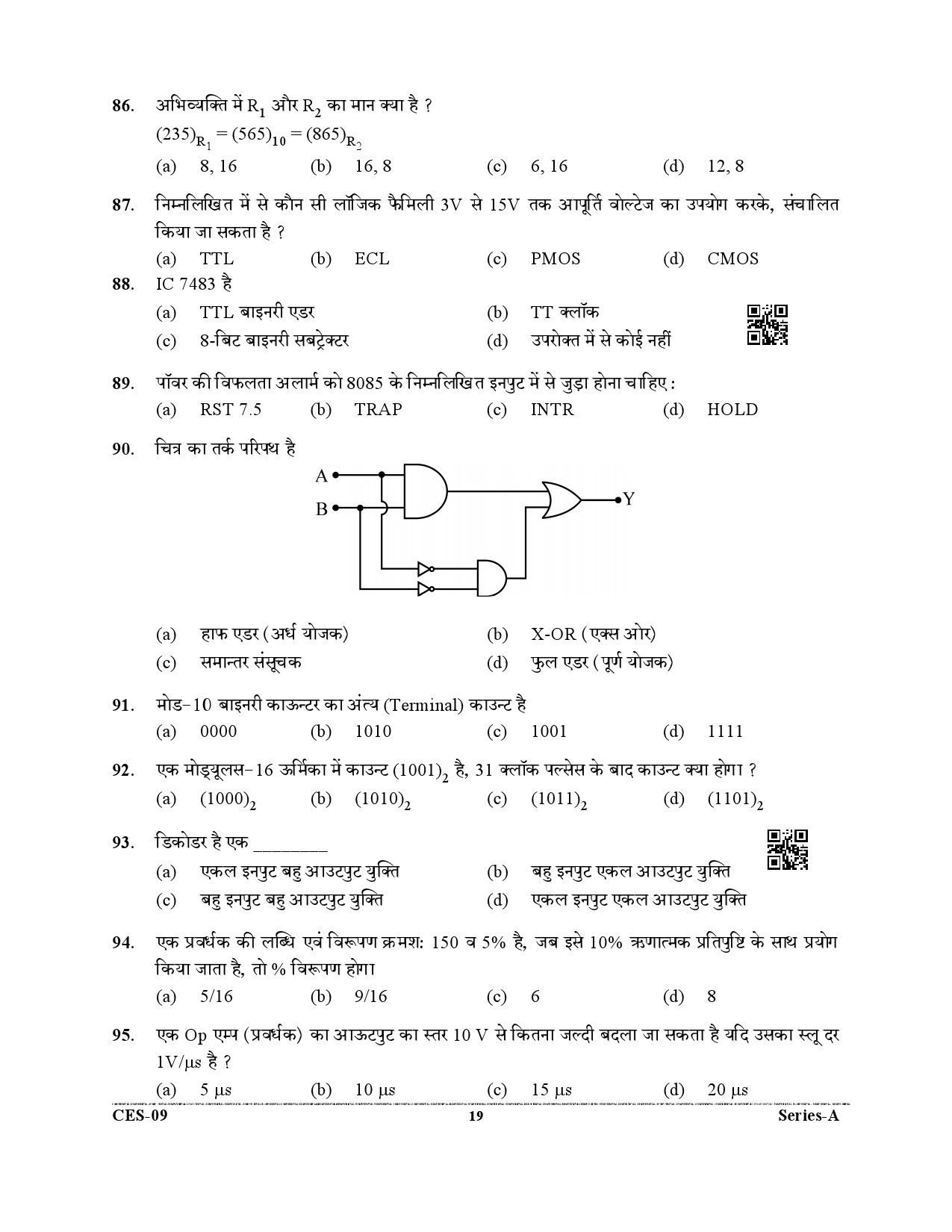 Uttarakhand Combined State Engineering Service Exam 2021 Electrical Engineering Paper II 19