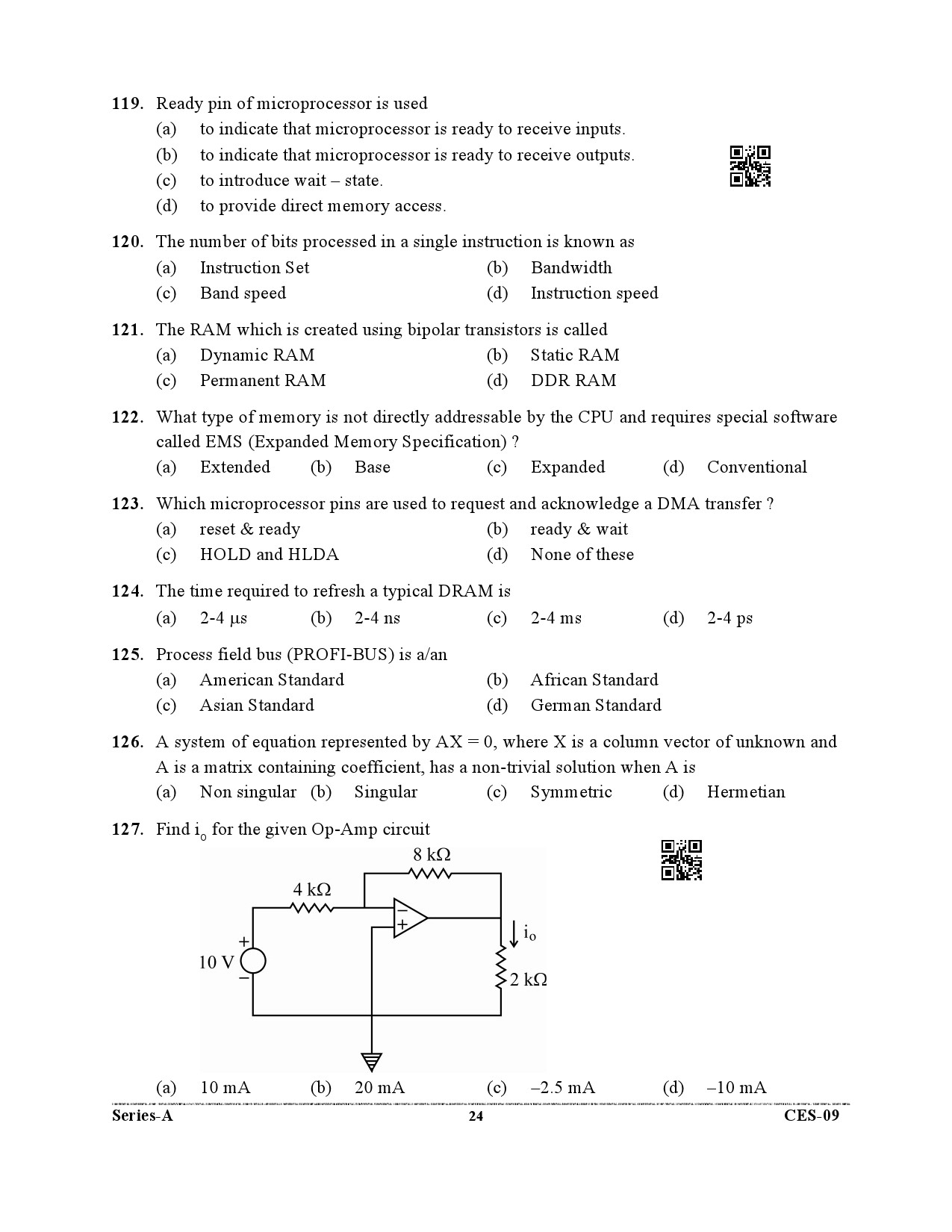 Uttarakhand Combined State Engineering Service Exam 2021 Electrical Engineering Paper II 24