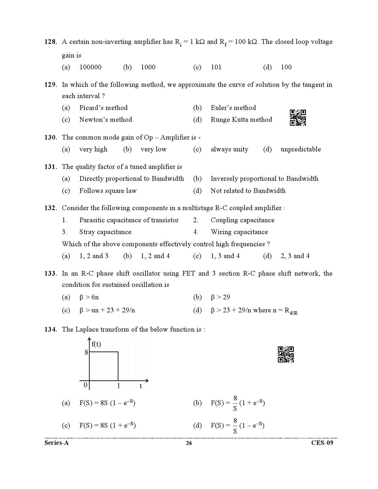 Uttarakhand Combined State Engineering Service Exam 2021 Electrical Engineering Paper II 26