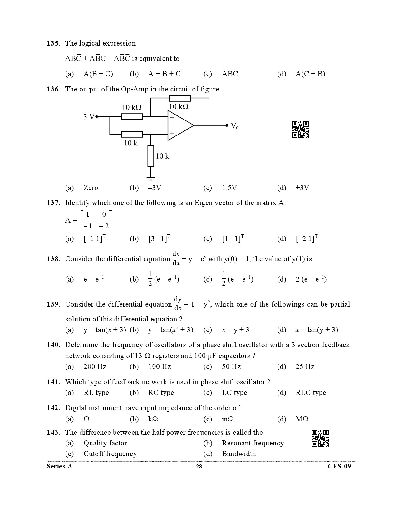 Uttarakhand Combined State Engineering Service Exam 2021 Electrical Engineering Paper II 28