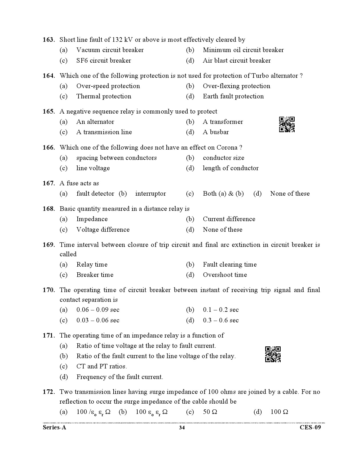 Uttarakhand Combined State Engineering Service Exam 2021 Electrical Engineering Paper II 34