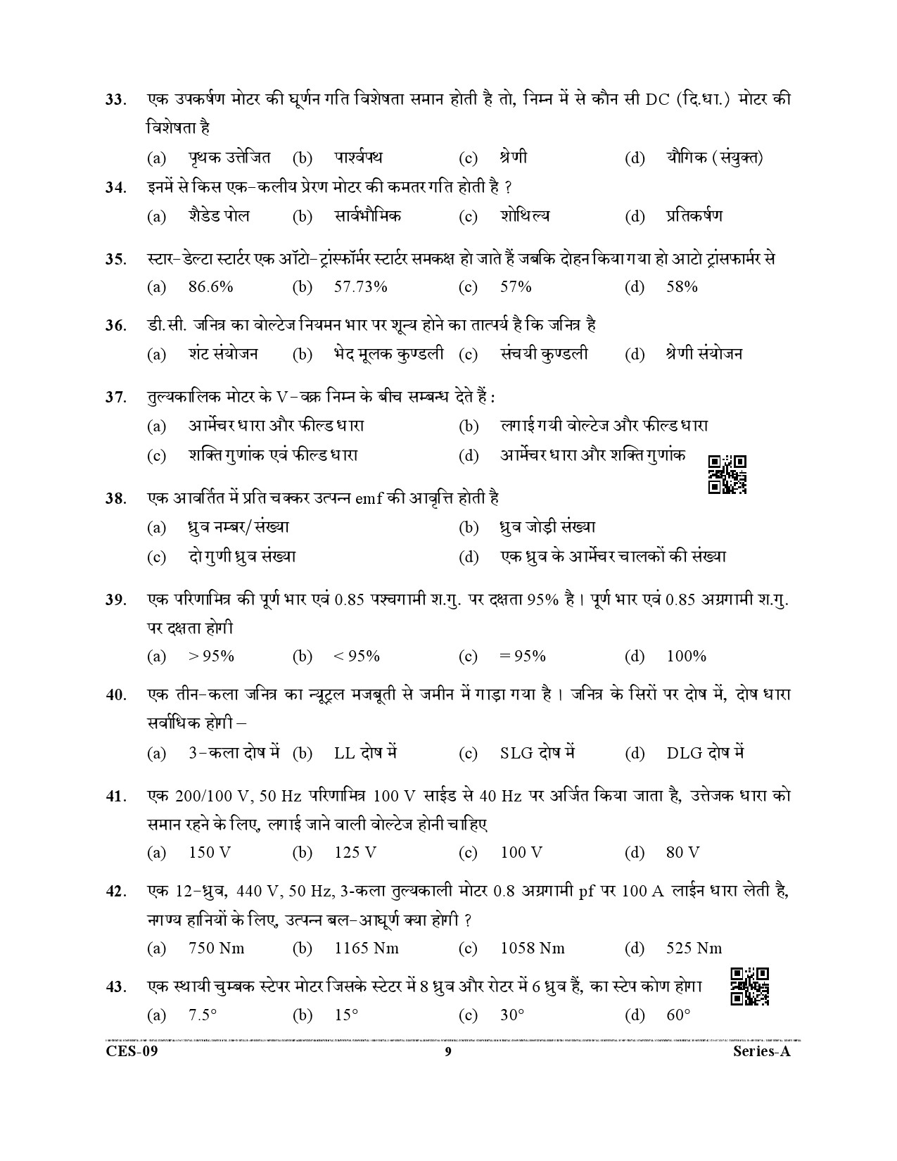 Uttarakhand Combined State Engineering Service Exam 2021 Electrical Engineering Paper II 9