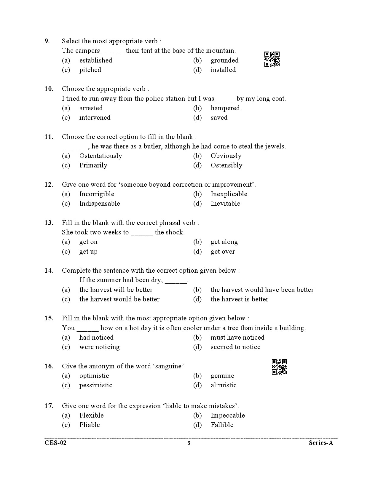 Uttarakhand Combined State Engineering Service Exam 2021 General English 3