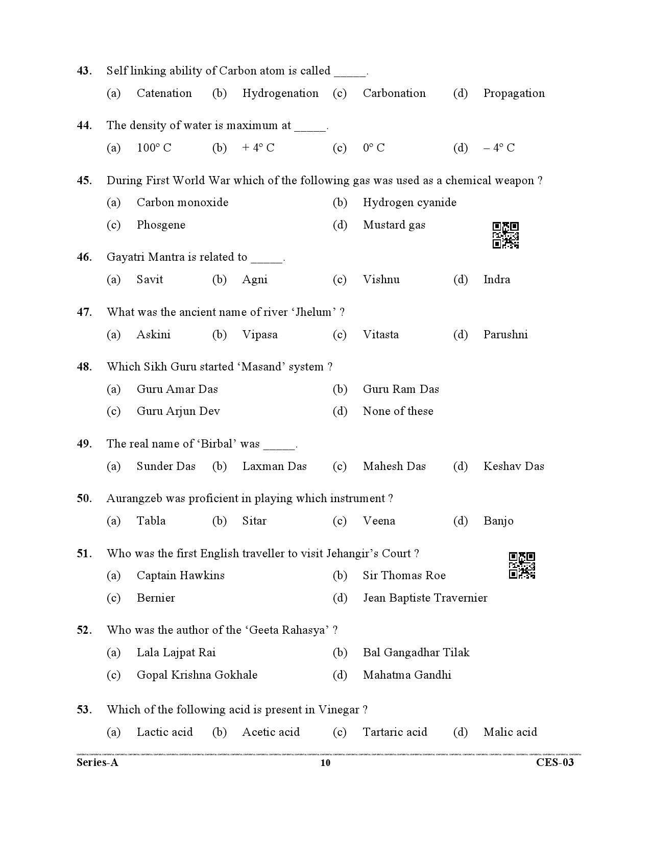 Uttarakhand Combined State Engineering Service Exam 2021 General Studies 10