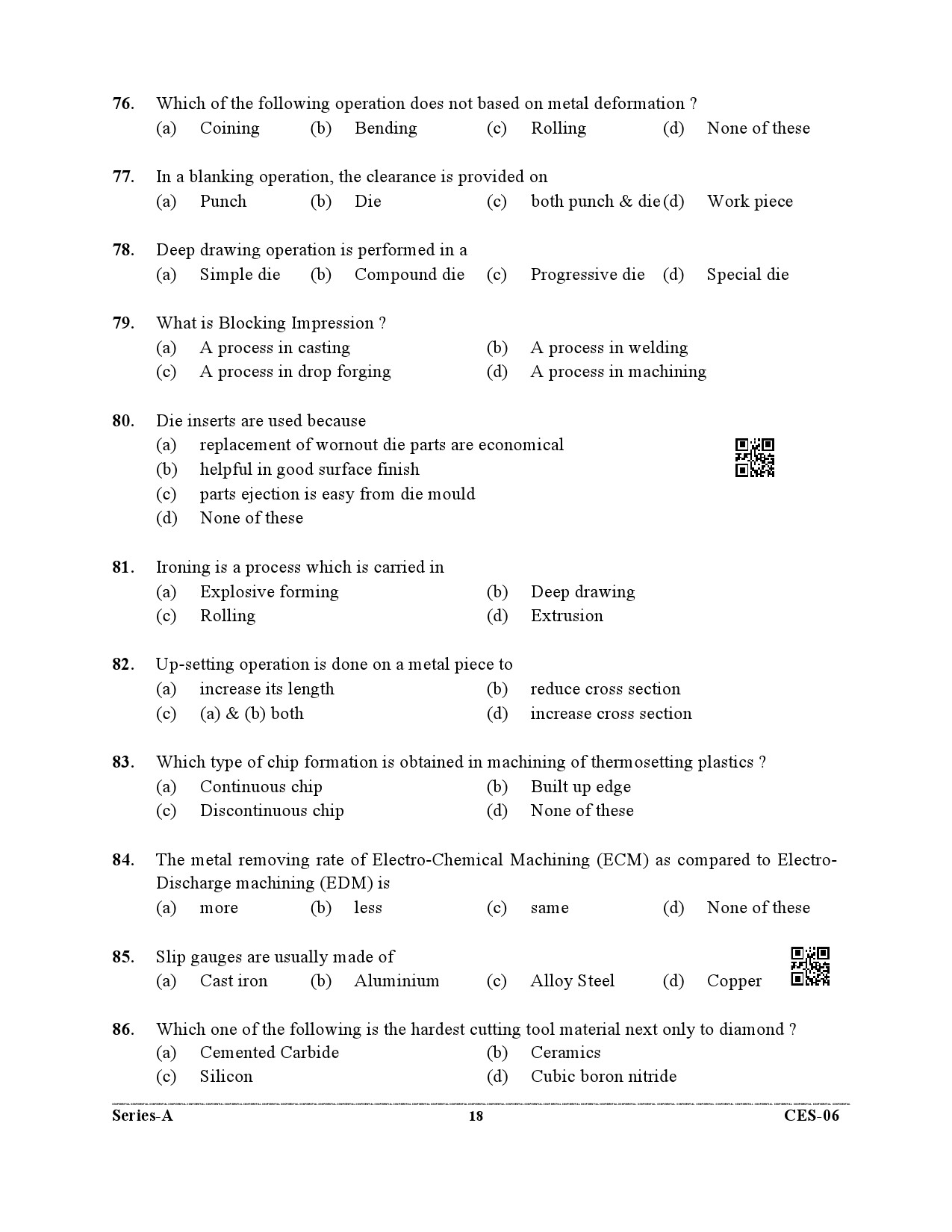 Uttarakhand Combined State Engineering Service Exam 2021 Mechanical Engineering Paper I 18