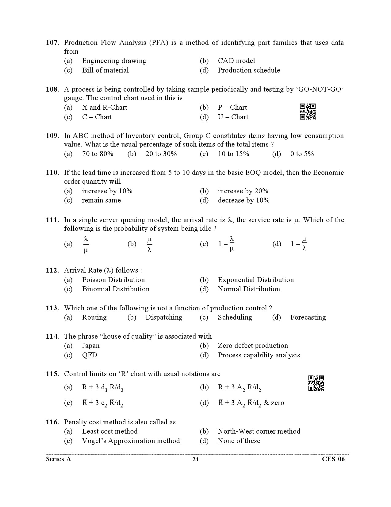 Uttarakhand Combined State Engineering Service Exam 2021 Mechanical Engineering Paper I 24