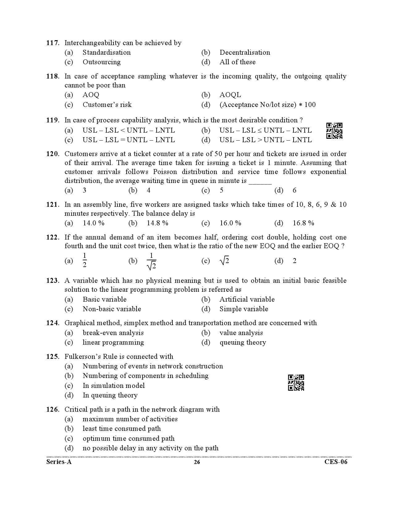 Uttarakhand Combined State Engineering Service Exam 2021 Mechanical Engineering Paper I 26