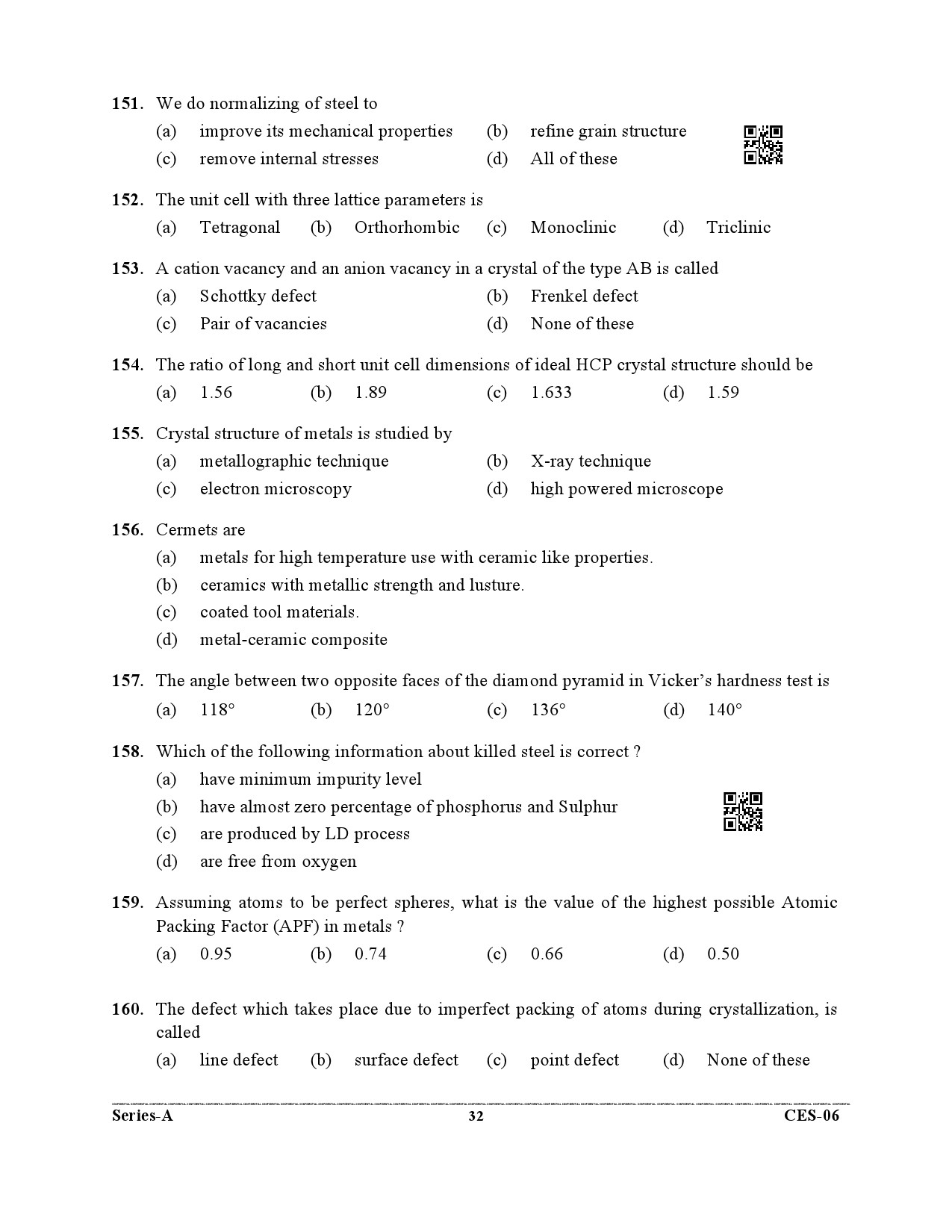 Uttarakhand Combined State Engineering Service Exam 2021 Mechanical Engineering Paper I 32