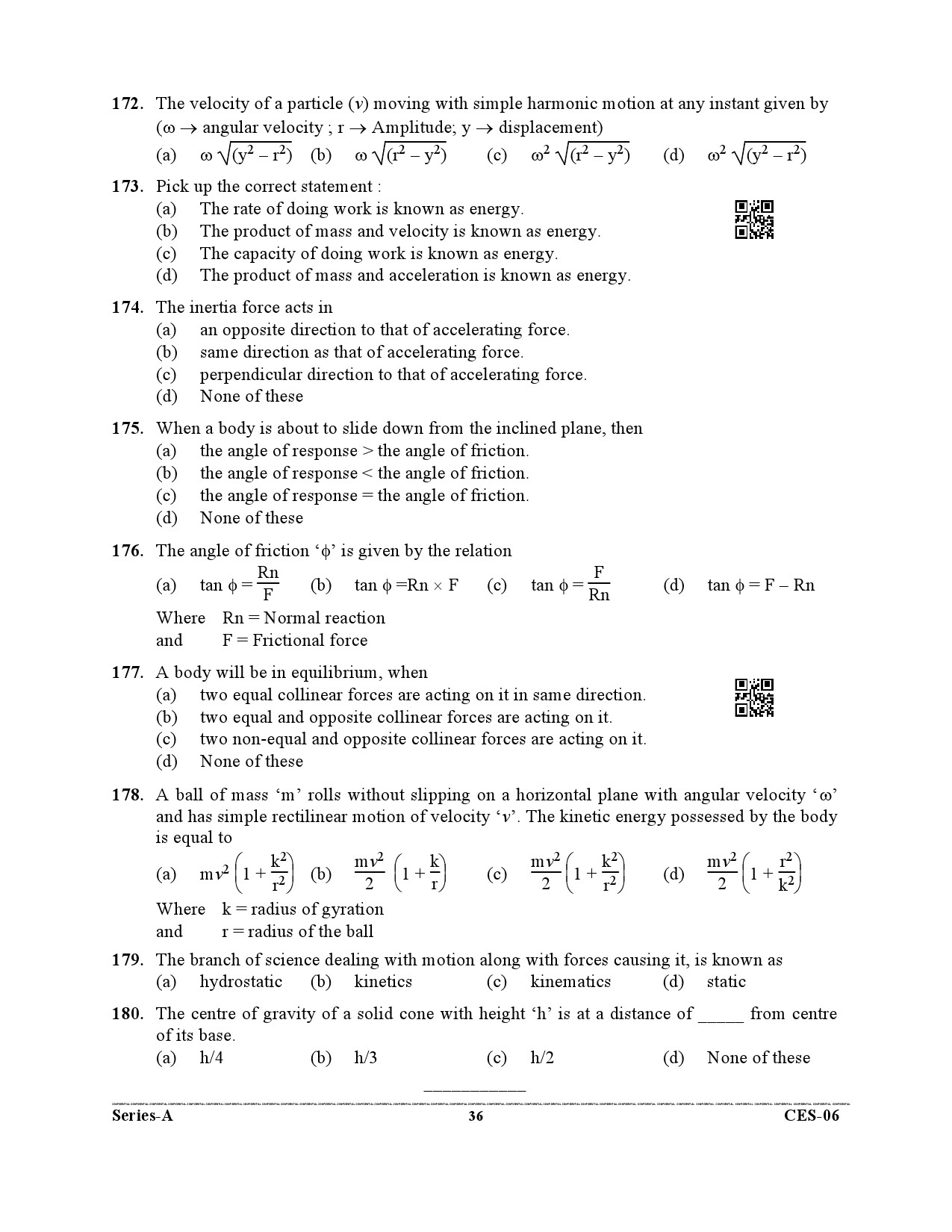 Uttarakhand Combined State Engineering Service Exam 2021 Mechanical Engineering Paper I 36