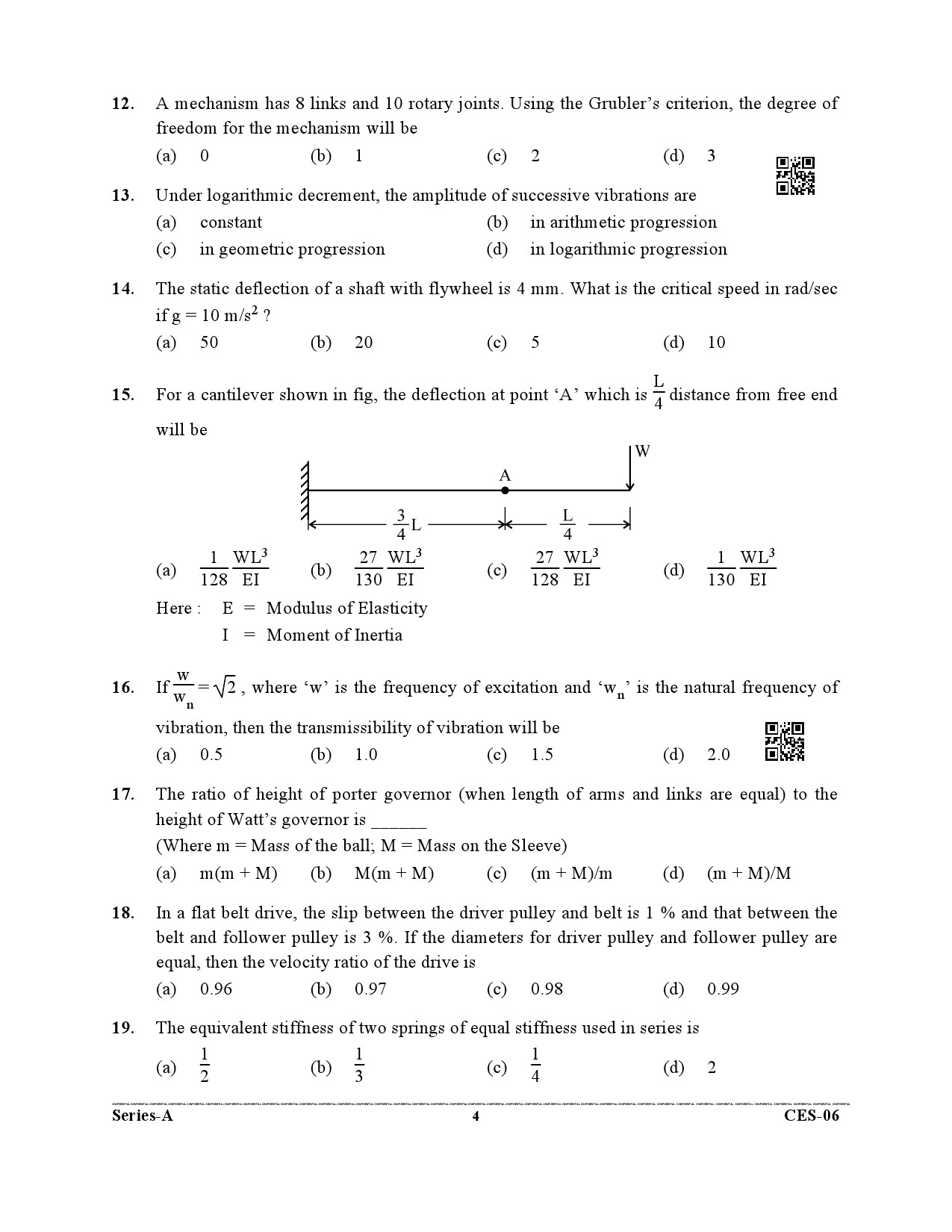 Uttarakhand Combined State Engineering Service Exam 2021 Mechanical Engineering Paper I 4