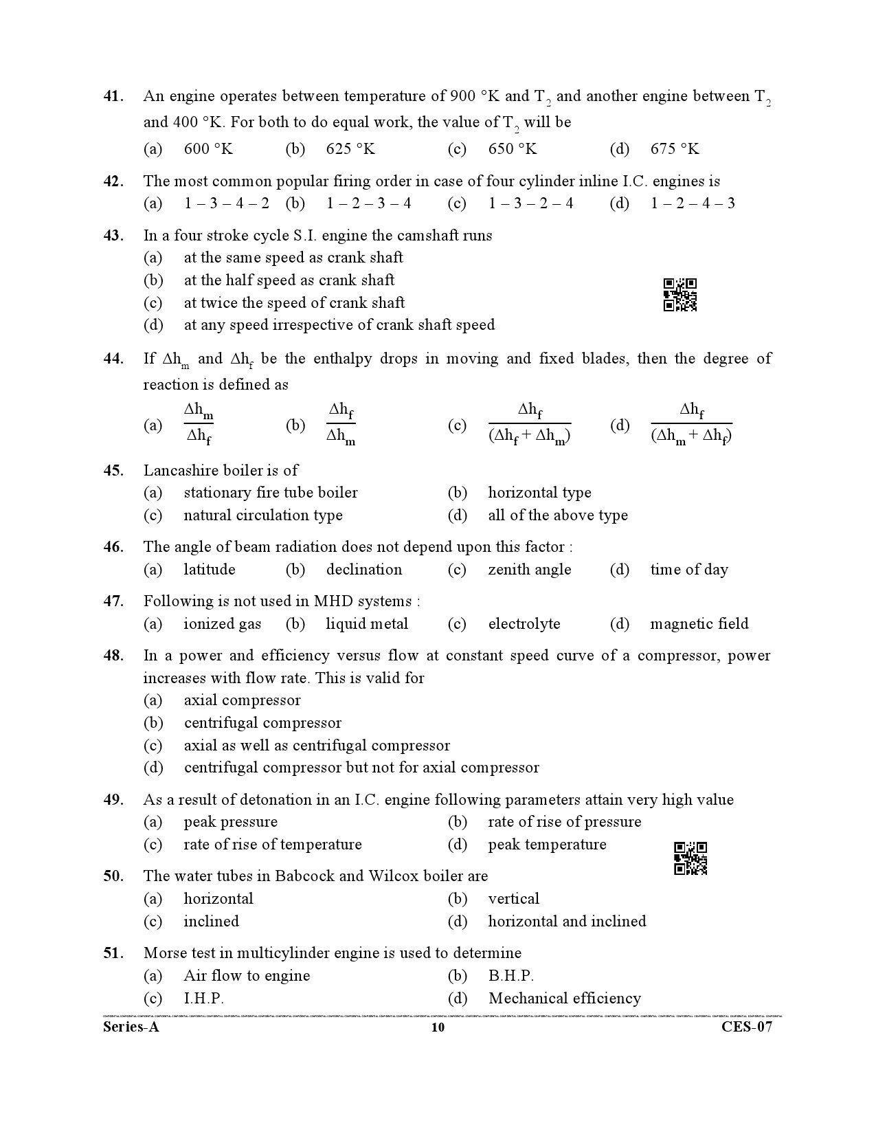 Uttarakhand Combined State Engineering Service Exam 2021 Mechanical Engineering Paper II 10