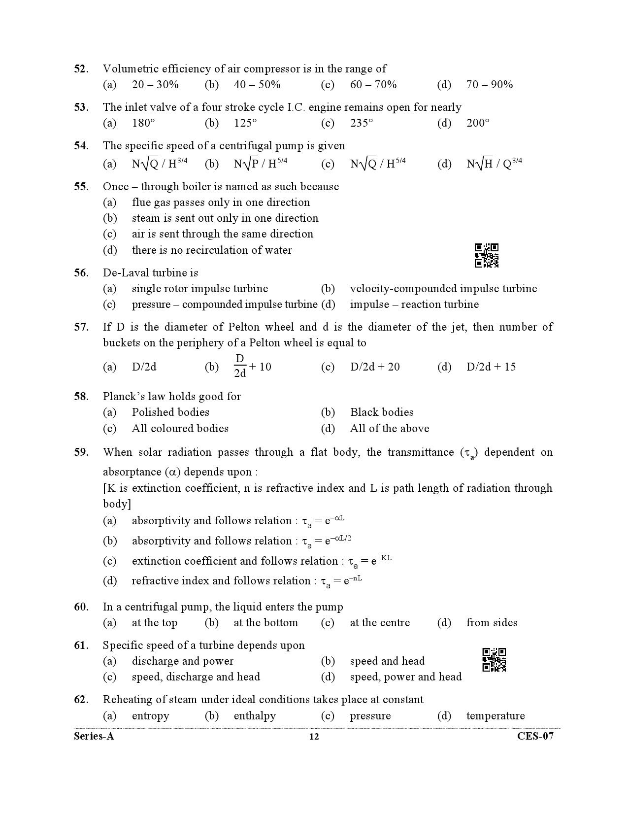 Uttarakhand Combined State Engineering Service Exam 2021 Mechanical Engineering Paper II 12