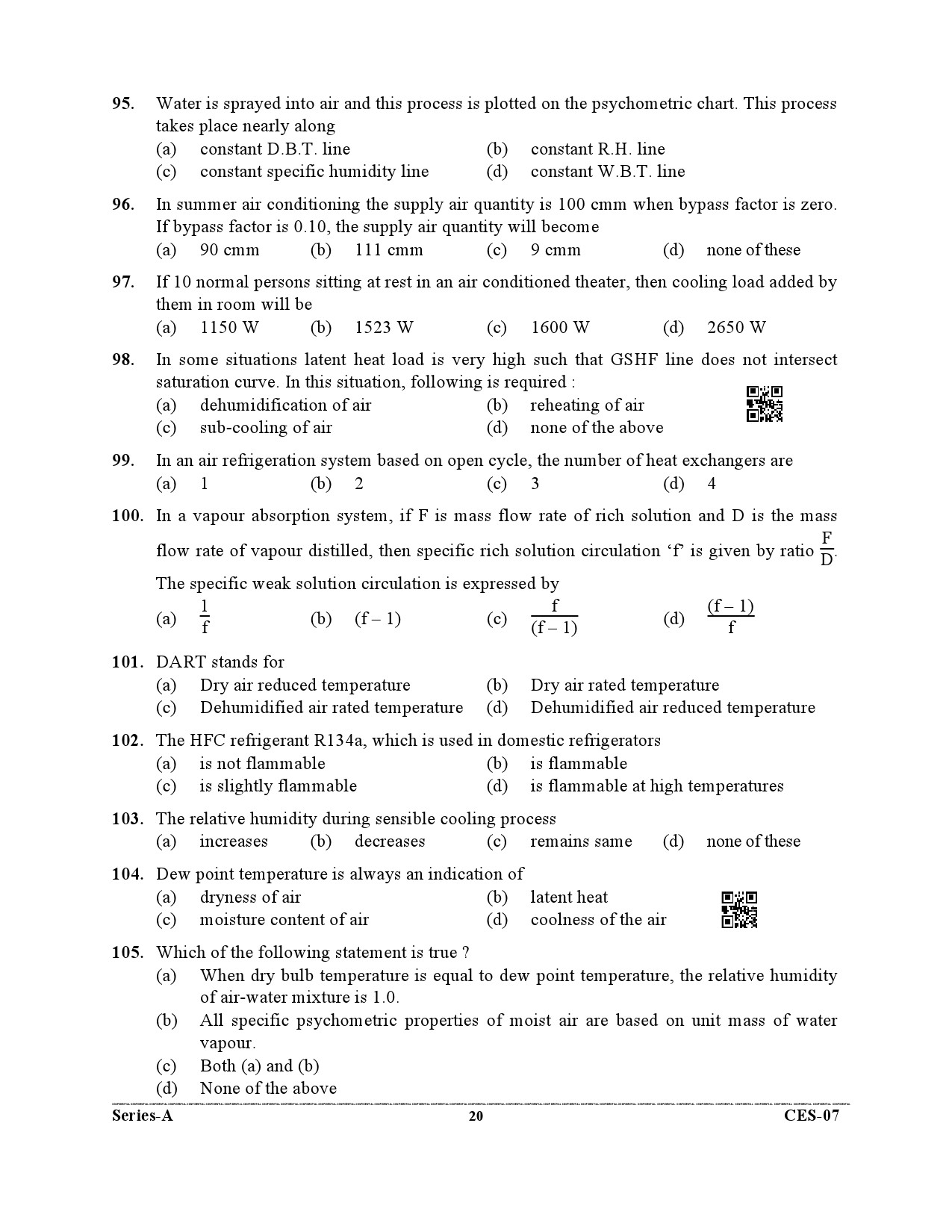 Uttarakhand Combined State Engineering Service Exam 2021 Mechanical Engineering Paper II 20