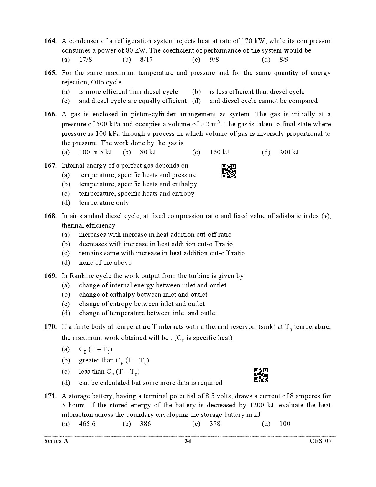 Uttarakhand Combined State Engineering Service Exam 2021 Mechanical Engineering Paper II 34