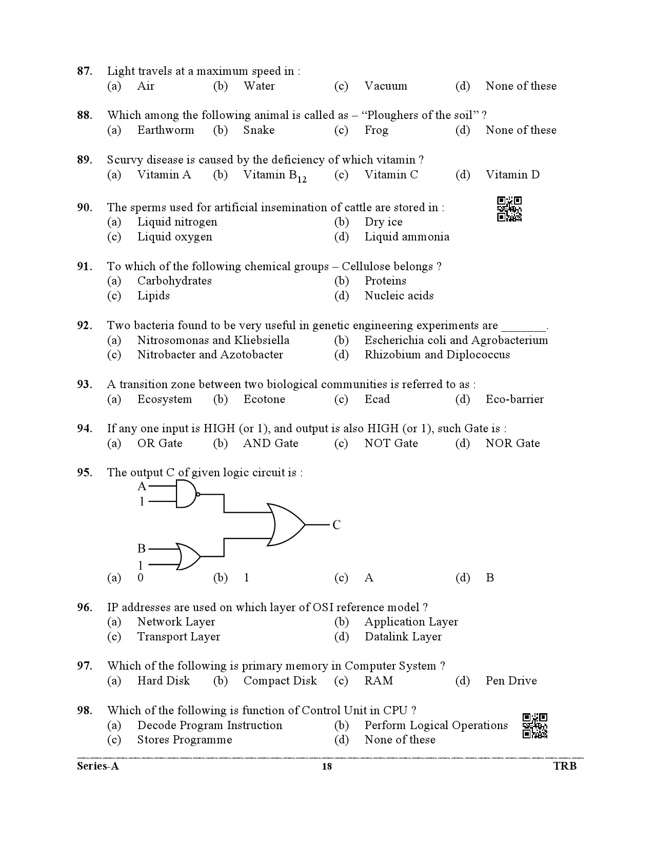 Uttarakhand Combined State Upper Subordinate Services Prelim Exam 2021 Paper I 18