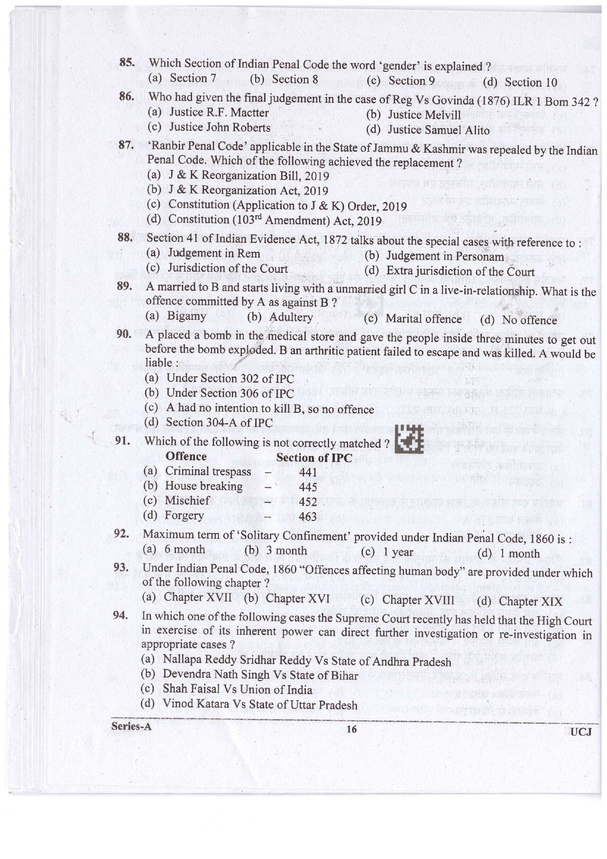 Uttrakhand Judicial Service Civil Judge Examination 2023 15