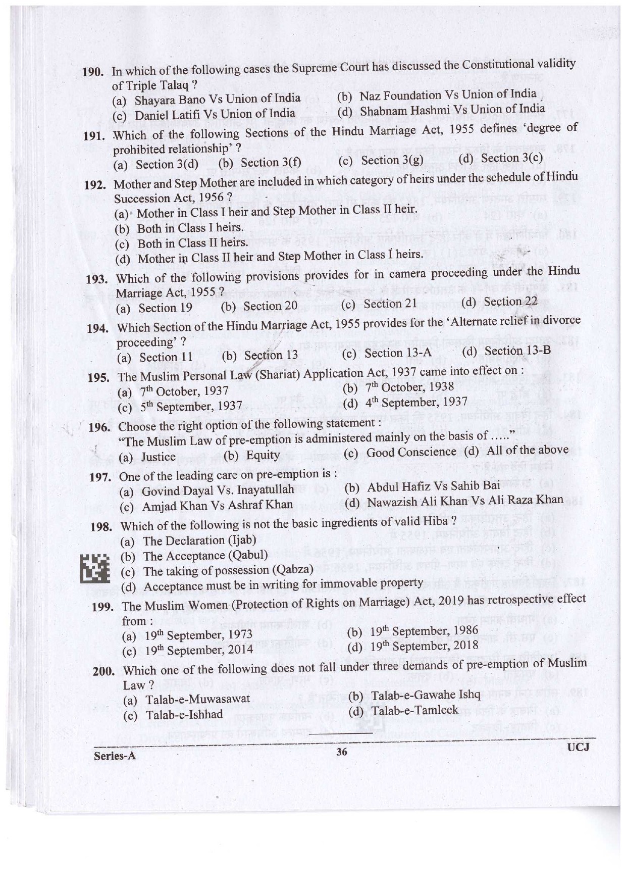 Uttrakhand Judicial Service Civil Judge Examination 2023 35