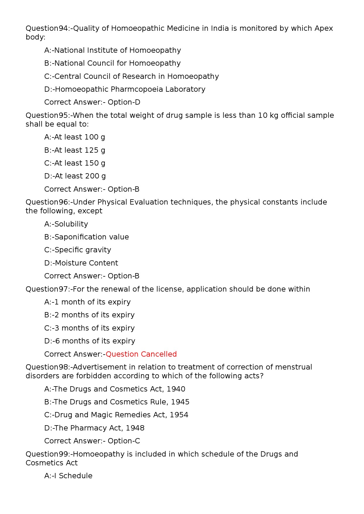 KPSC Pharmacist Grade II Exam 2024 Code 852024OL 18