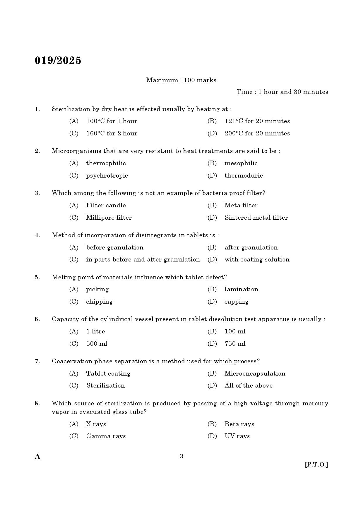 KPSC Pharmacist Grade II Exam 2025 Code 192025 1