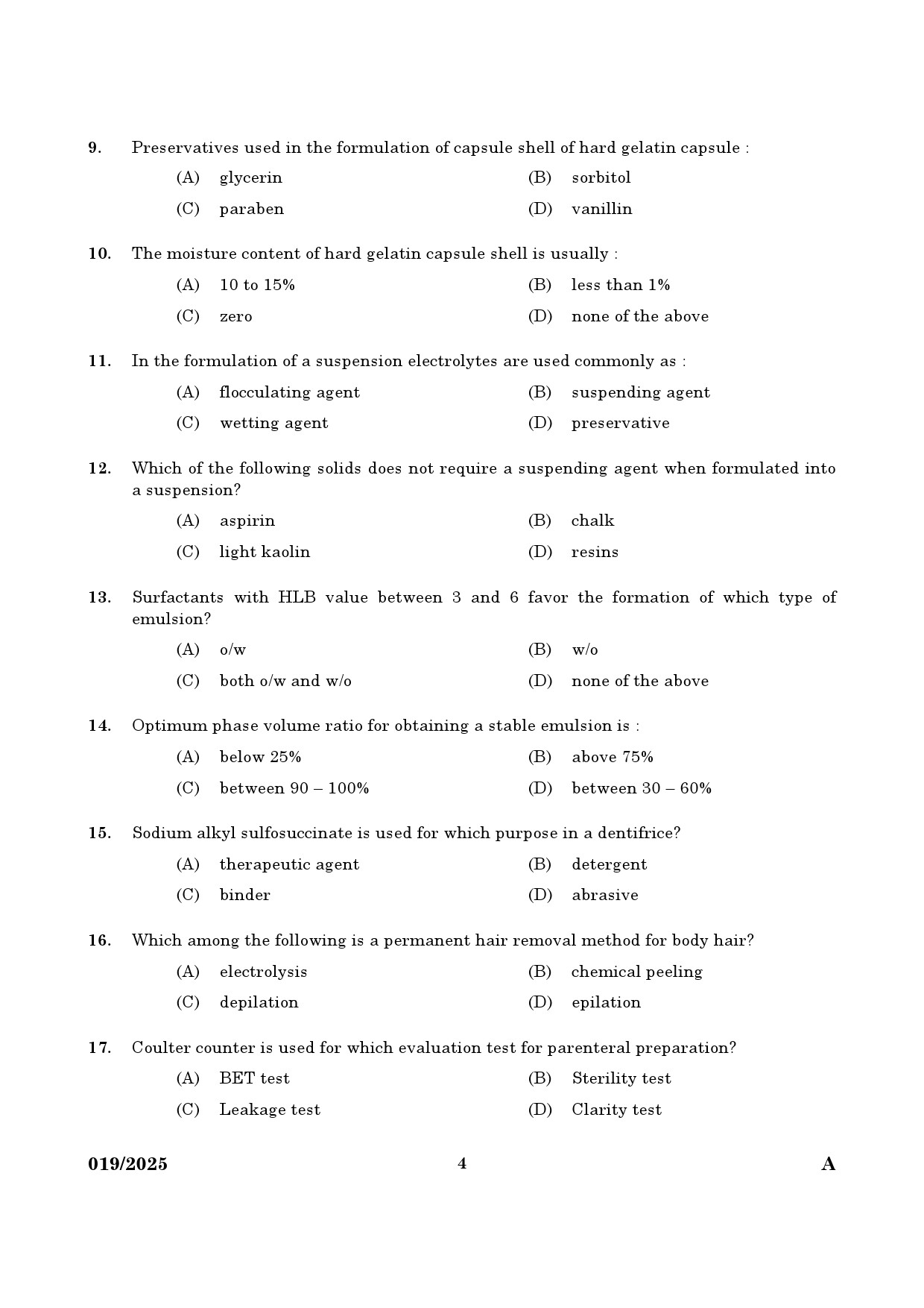 KPSC Pharmacist Grade II Exam 2025 Code 192025 2