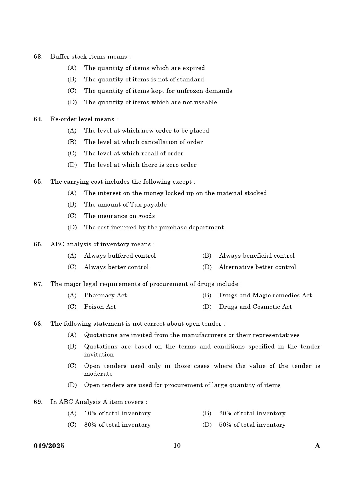 KPSC Pharmacist Grade II Exam 2025 Code 192025 8