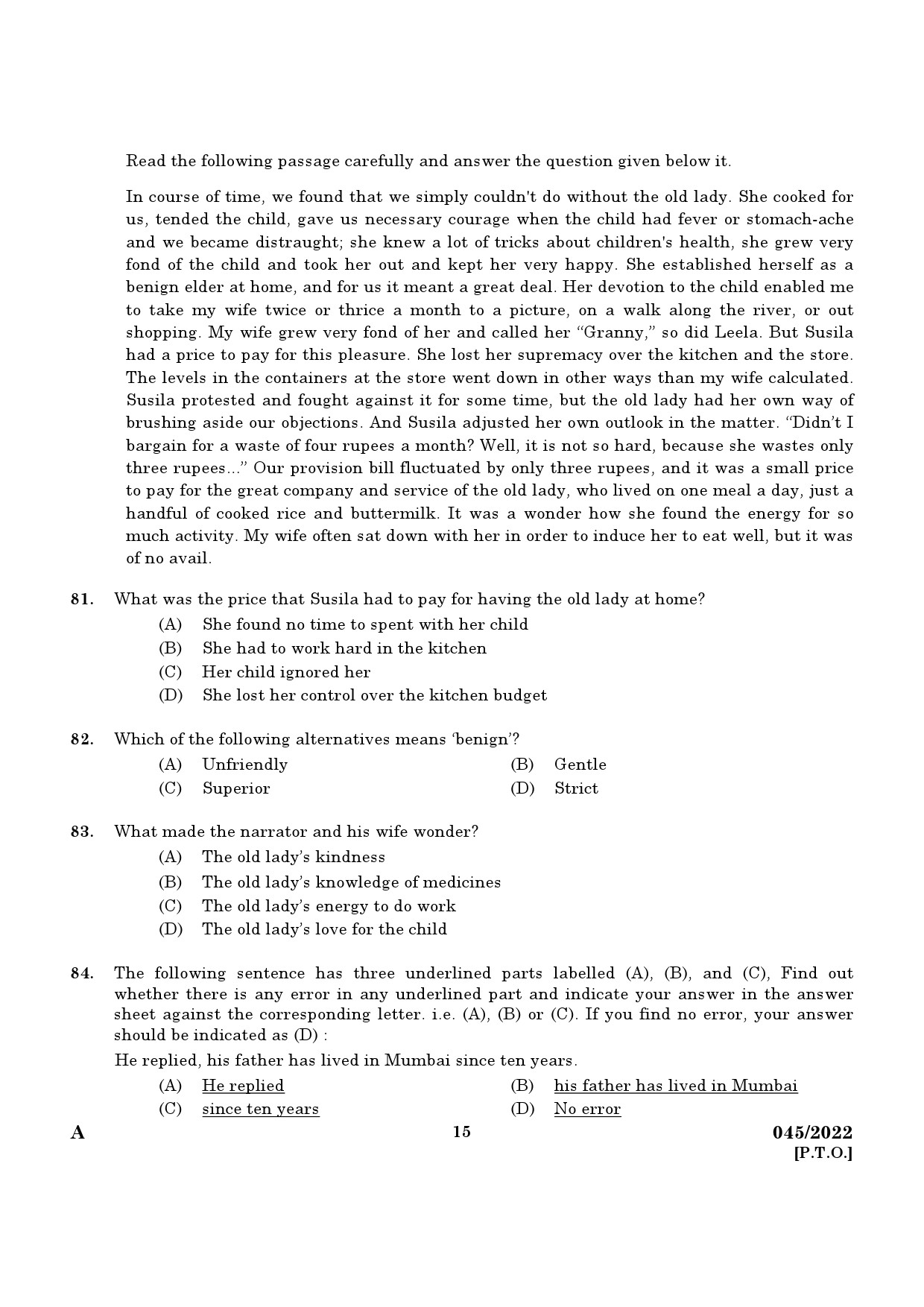 KPSC LP School Teacher Malayalam Medium Exam 2022 Code 0452022 13