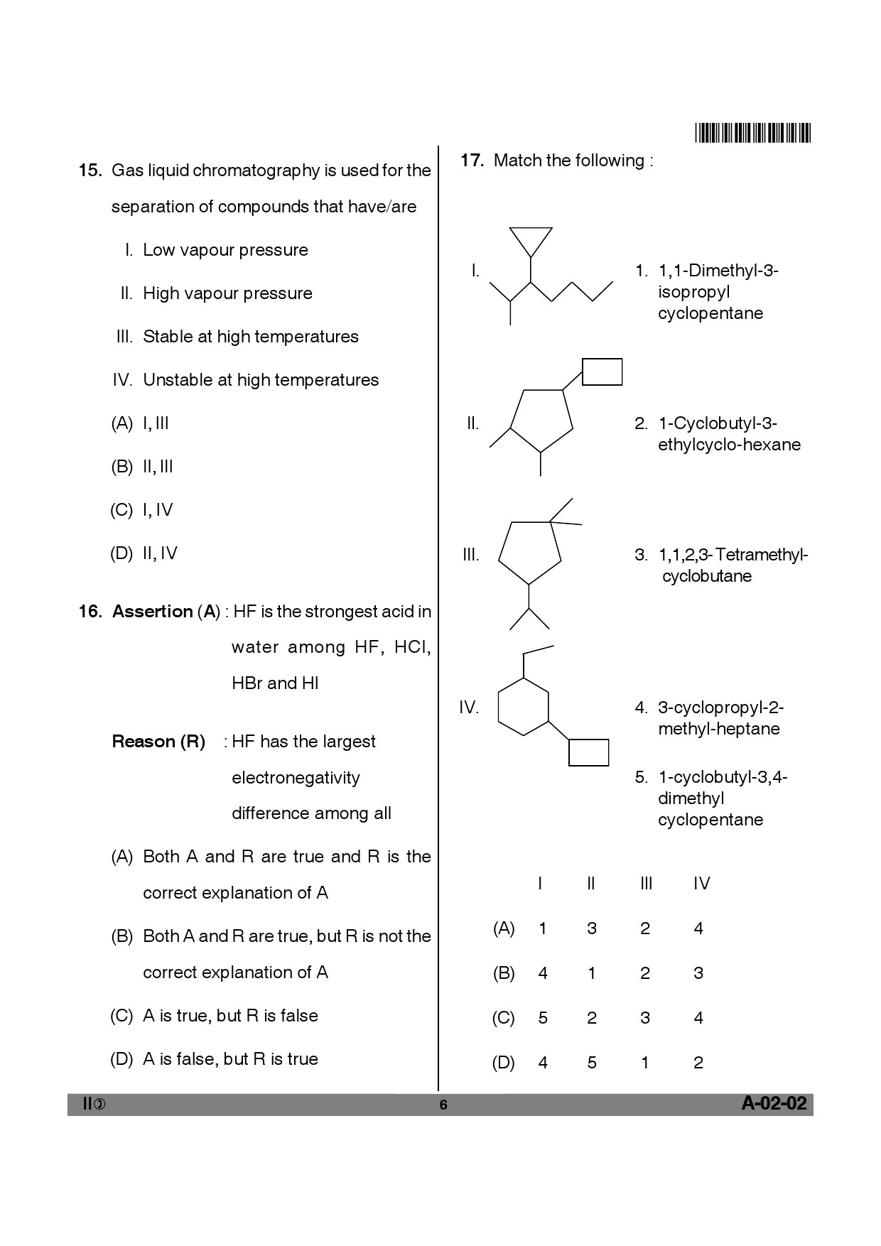 Telangana SET Chemical Sciences 2012 Question Paper II 5