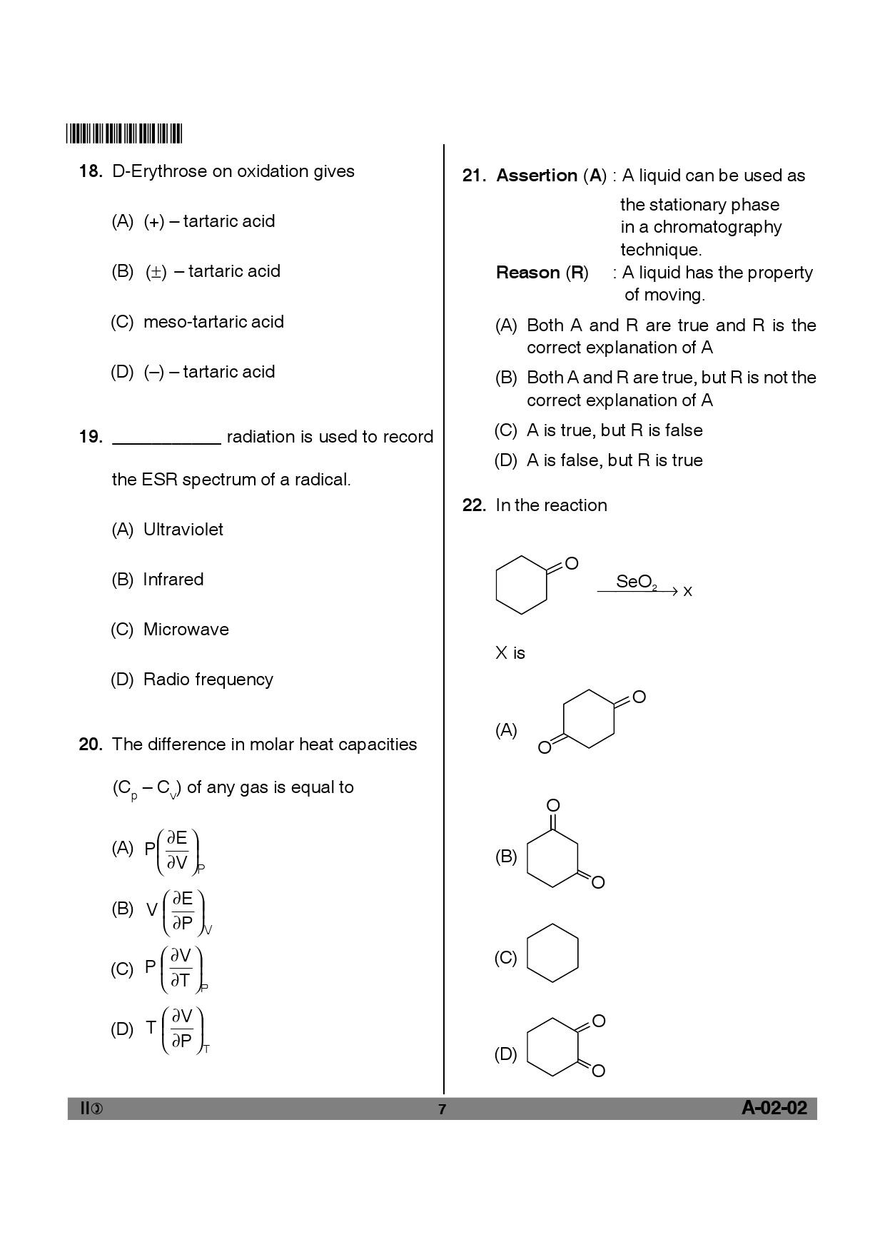 Telangana SET Chemical Sciences 2012 Question Paper II 6