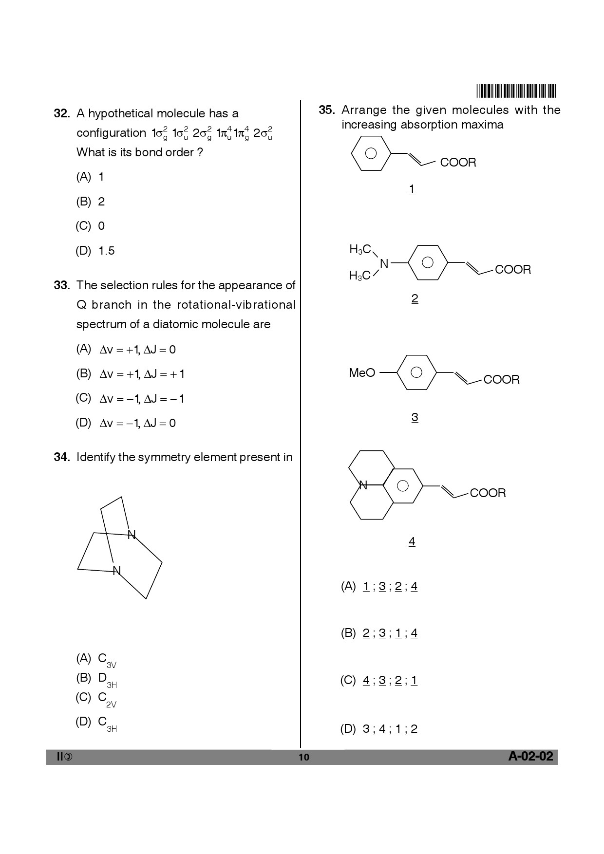 Telangana SET Chemical Sciences 2012 Question Paper II 9