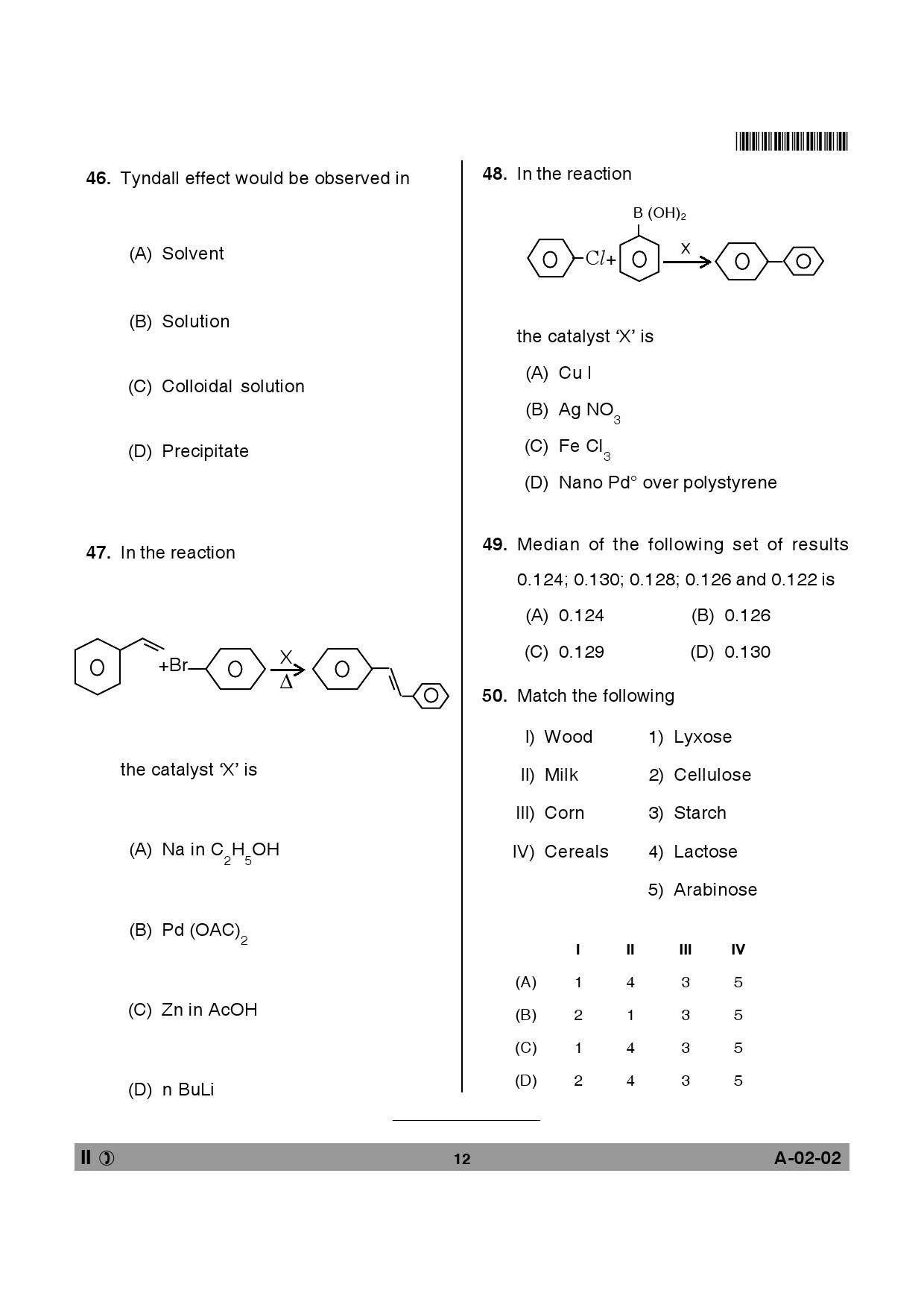 Telangana SET Chemical Sciences 2013 Question Paper II 11