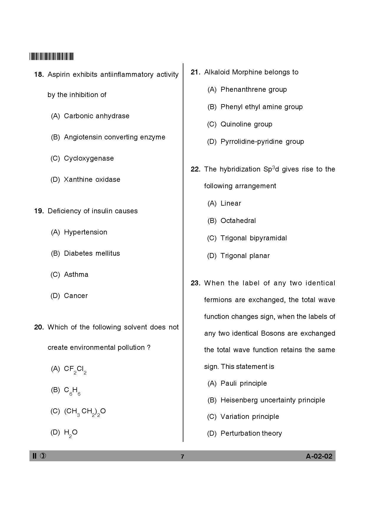 Telangana SET Chemical Sciences 2013 Question Paper II 6