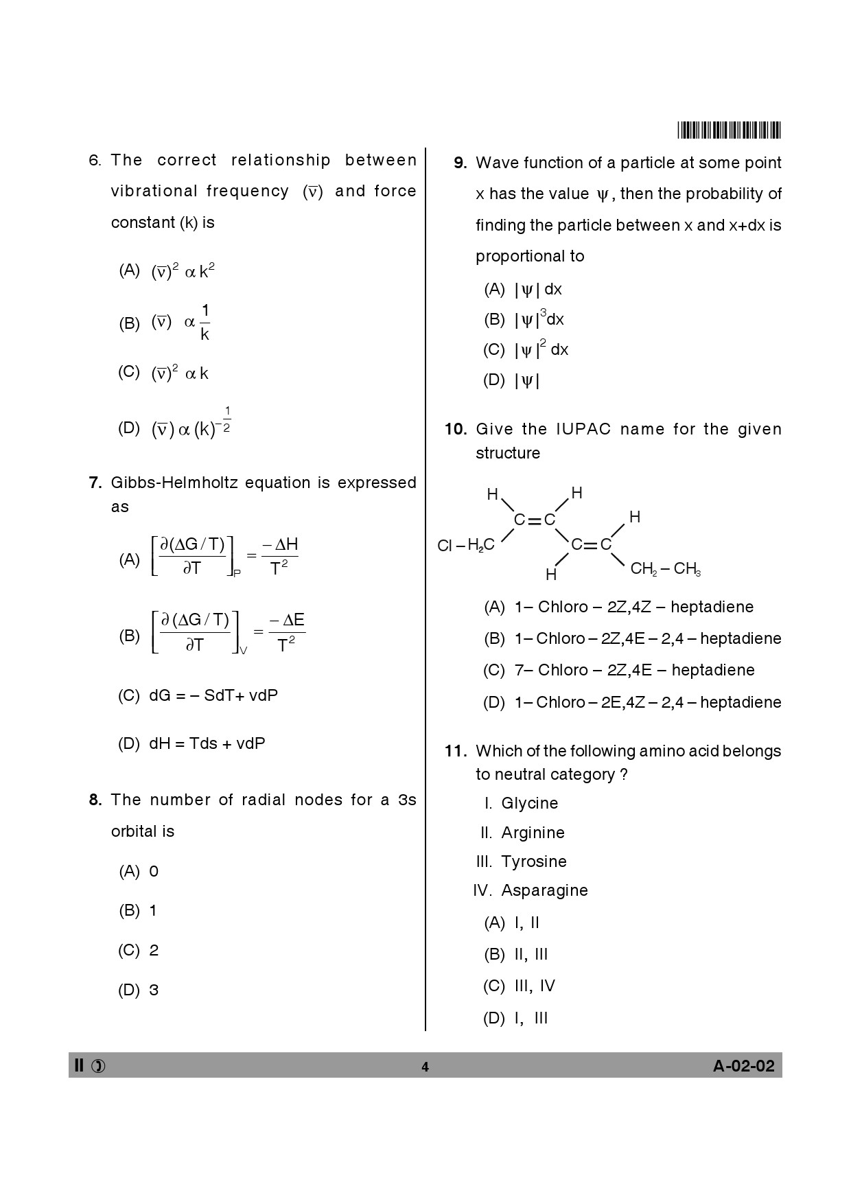 Telangana SET Chemical Sciences 2014 Question Paper II 3