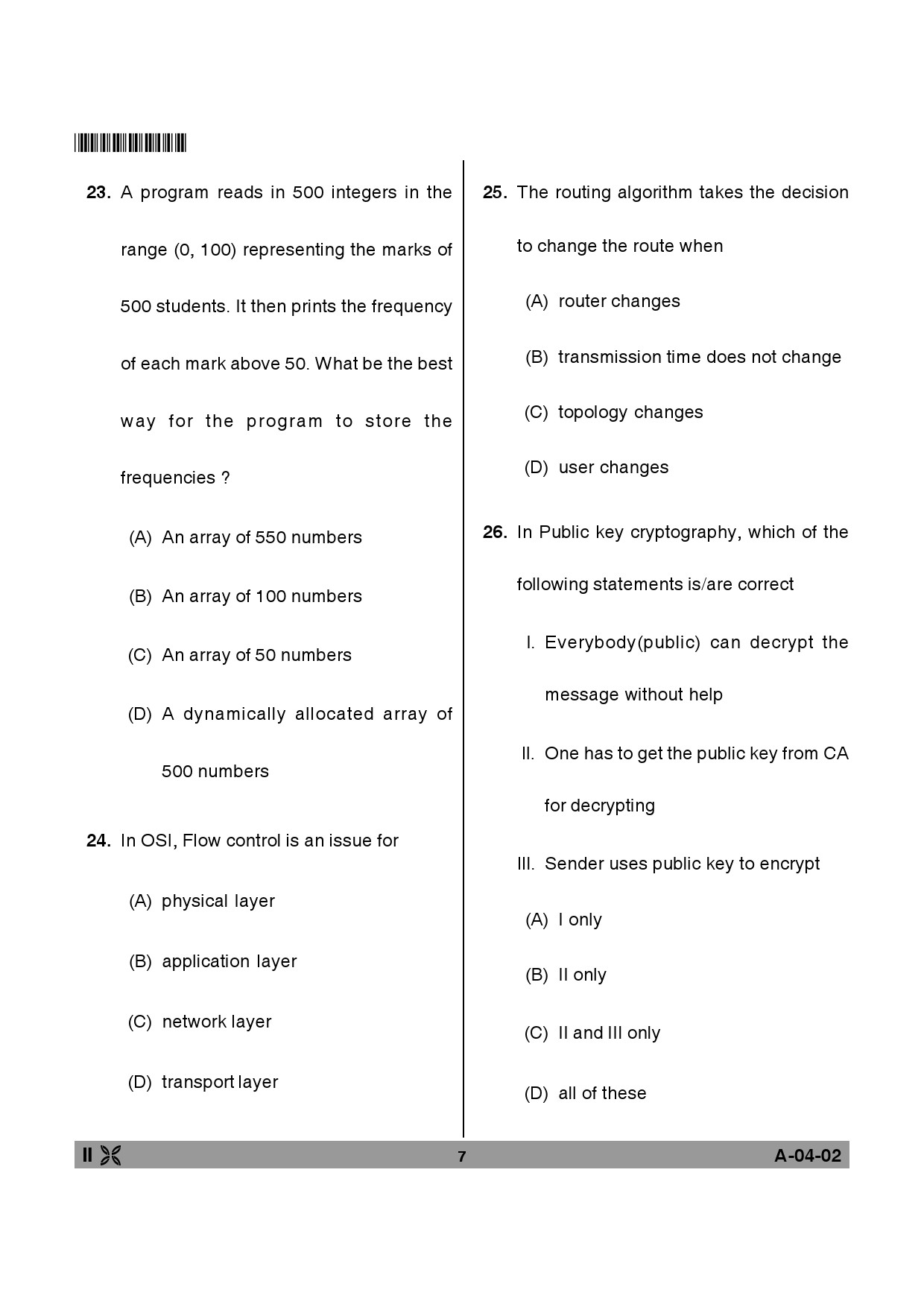 Telangana SET Computer Science and Application 2013 Question Paper II 6