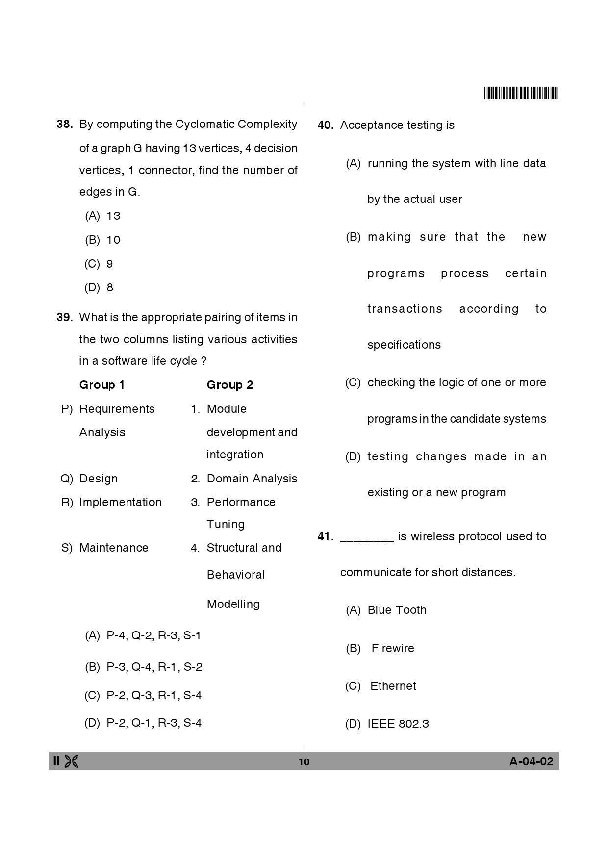 Telangana SET Computer Science and Application 2013 Question Paper II 9