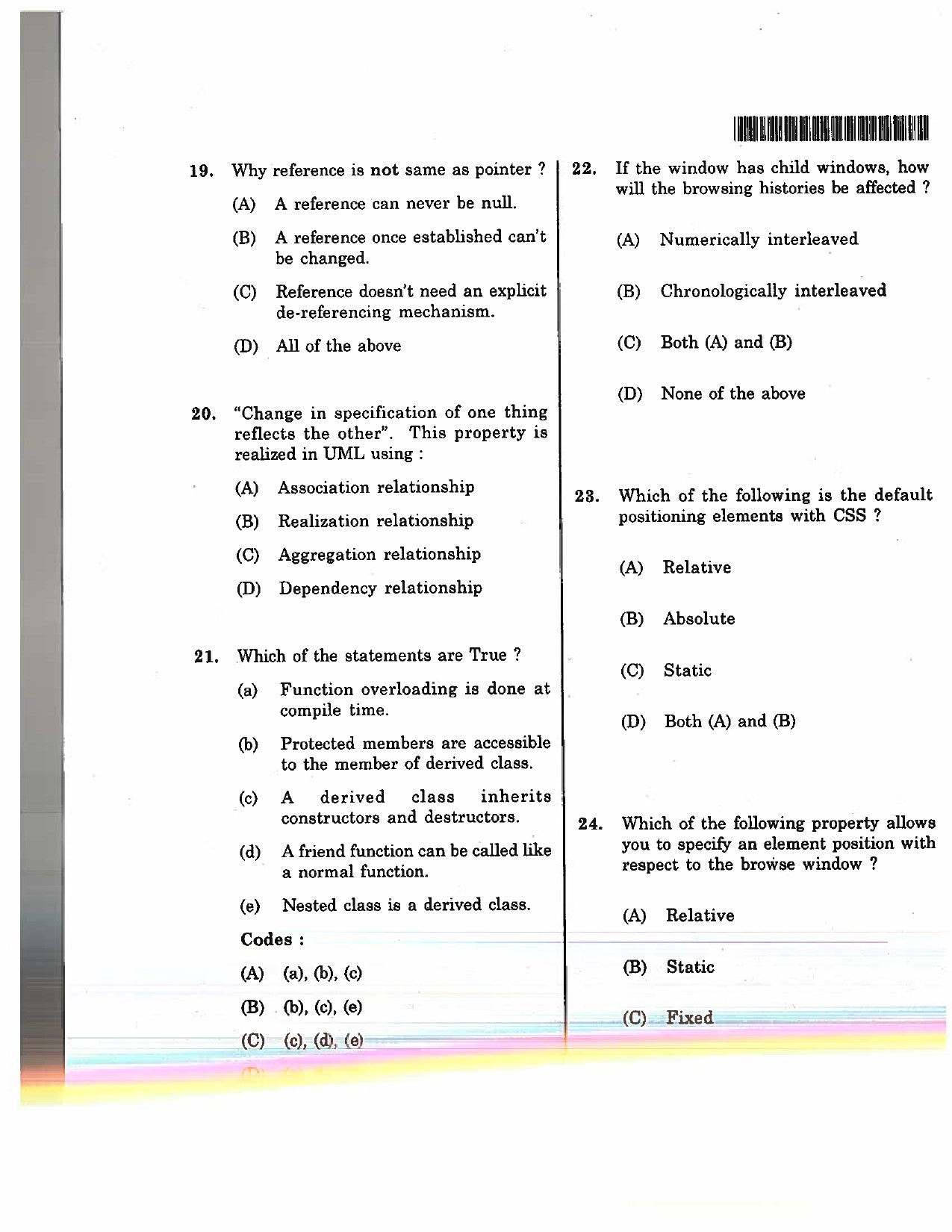 Telangana SET Computer Science and Application 2017 Question Paper III 5