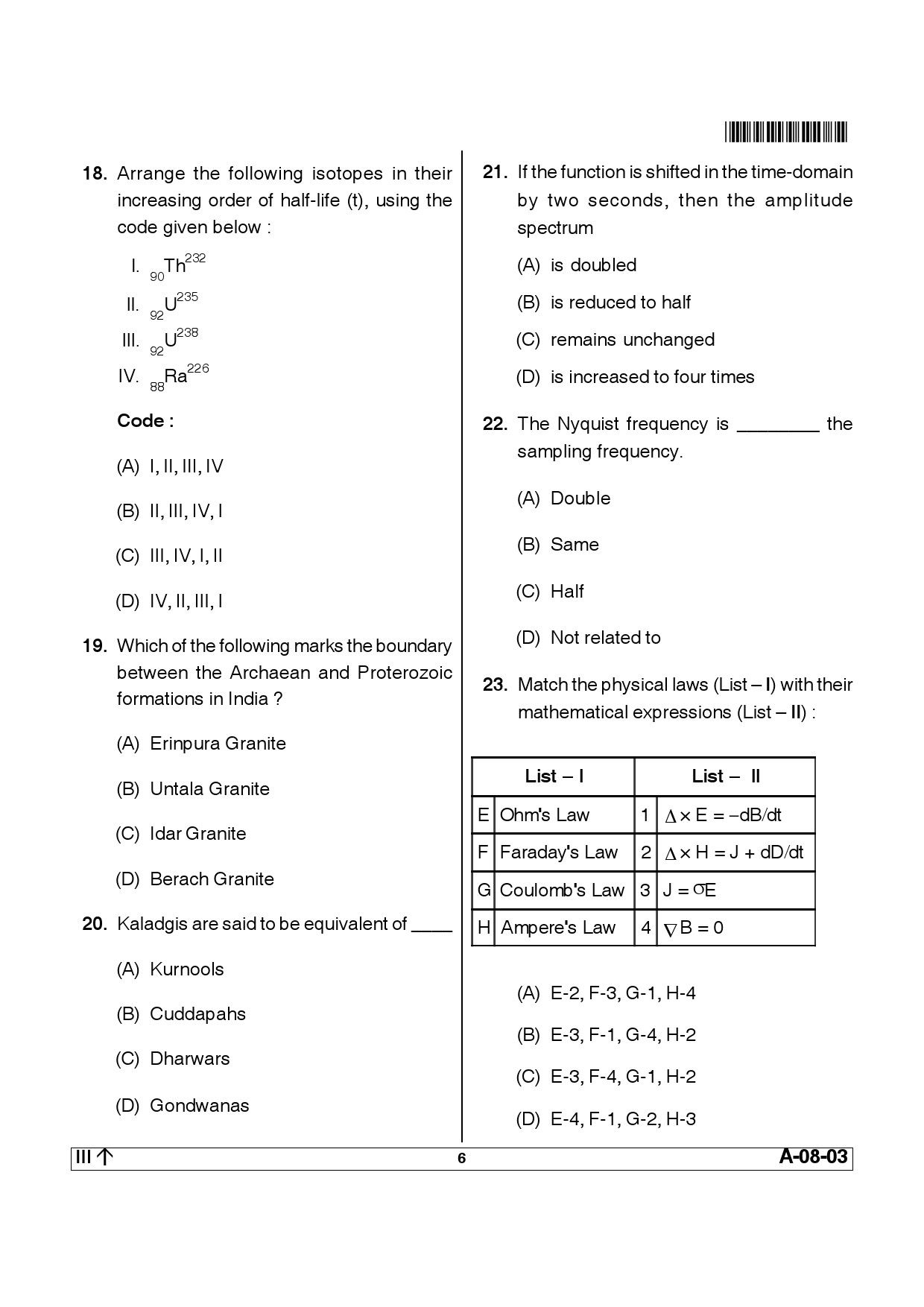 Telangana SET Earth Science 2013 Question Paper III 5