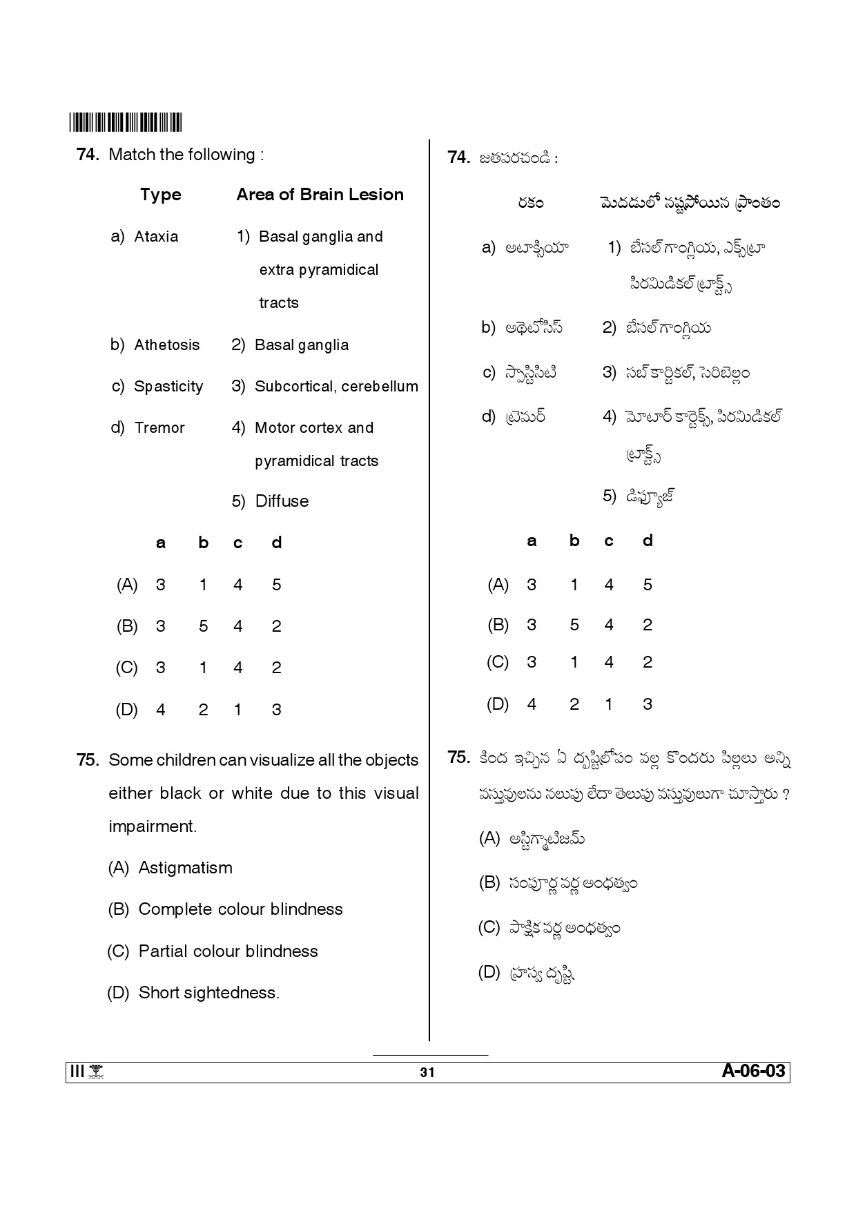 Telangana SET Education 2014 Question Paper III 30