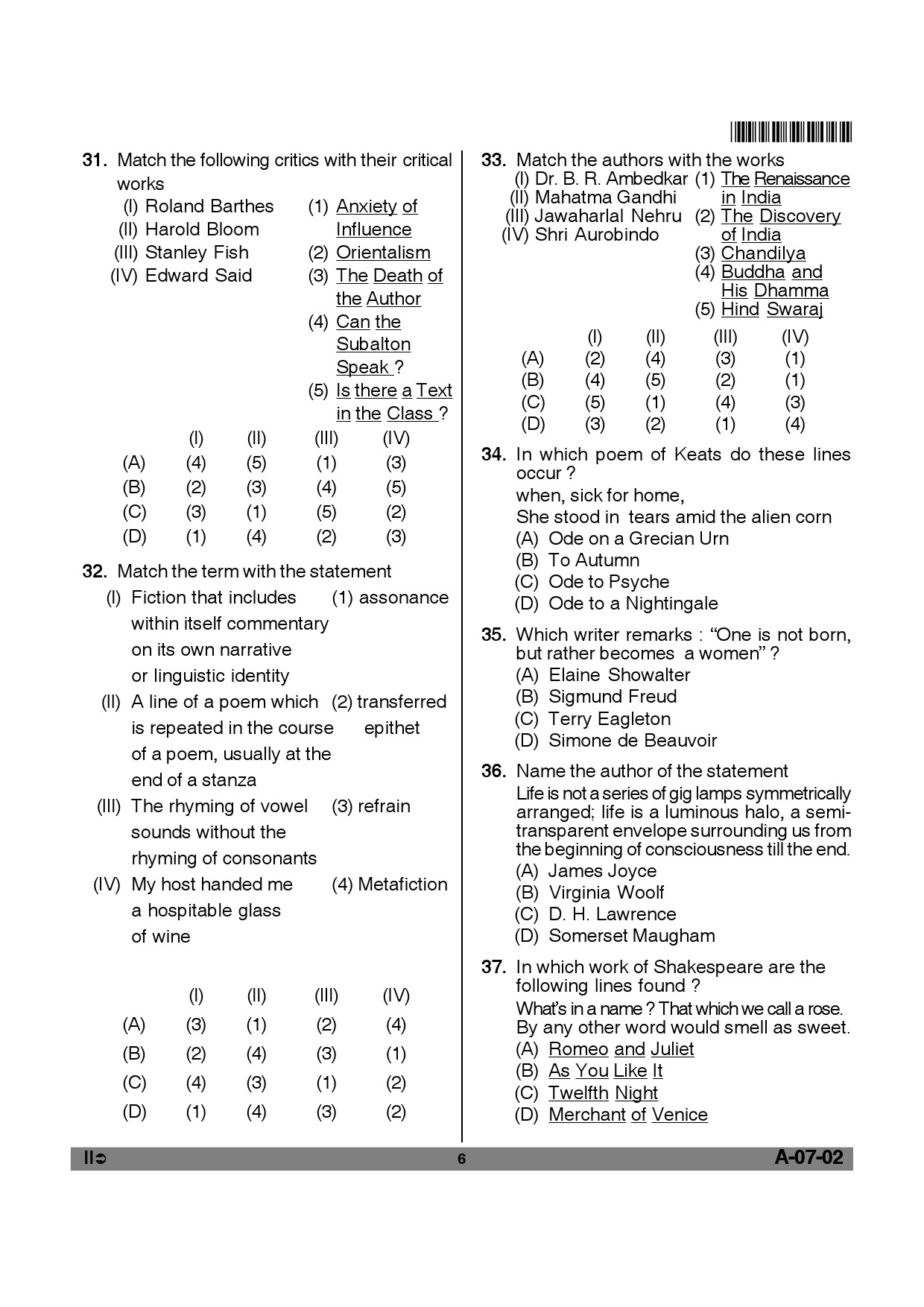 Telangana SET English 2012 Question Paper II 5