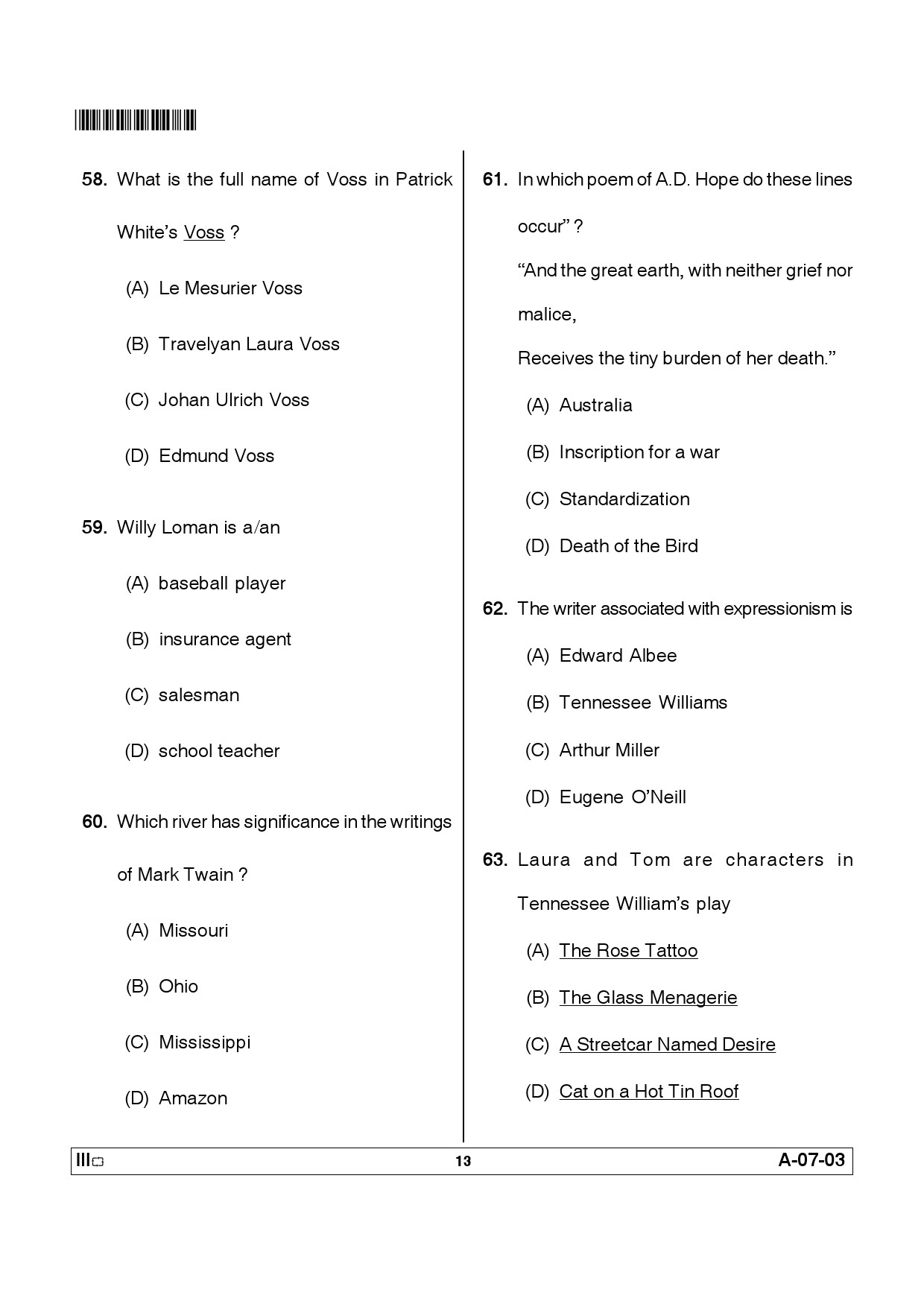 Telangana SET English 2012 Question Paper III 12