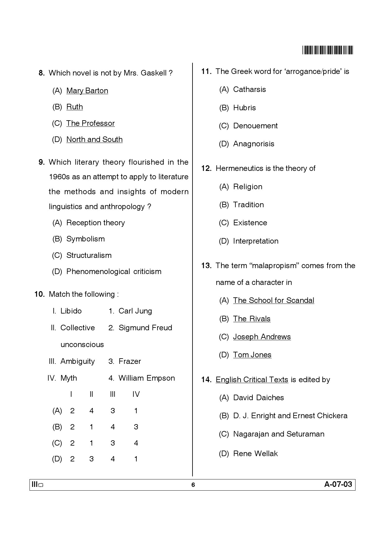 Telangana SET English 2012 Question Paper III 5