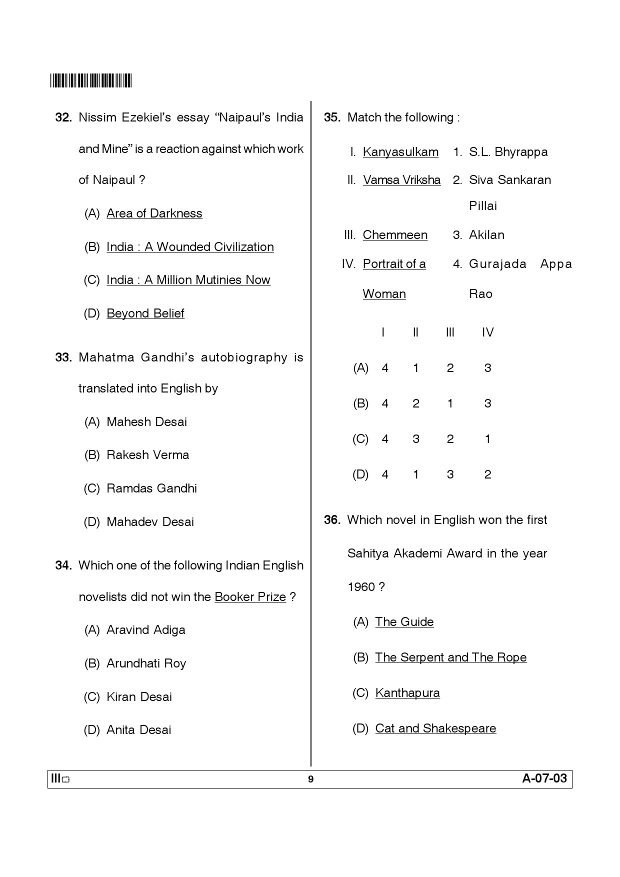 Telangana SET English 2012 Question Paper III 8