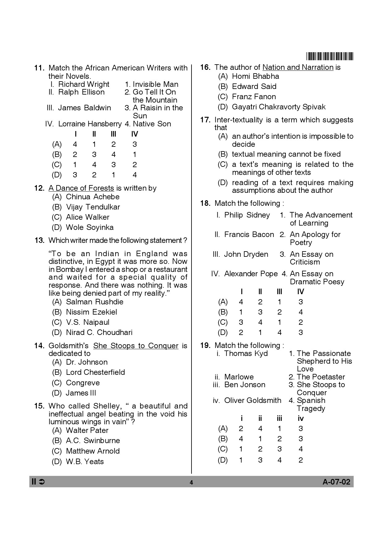 Telangana SET English 2013 Question Paper II 3